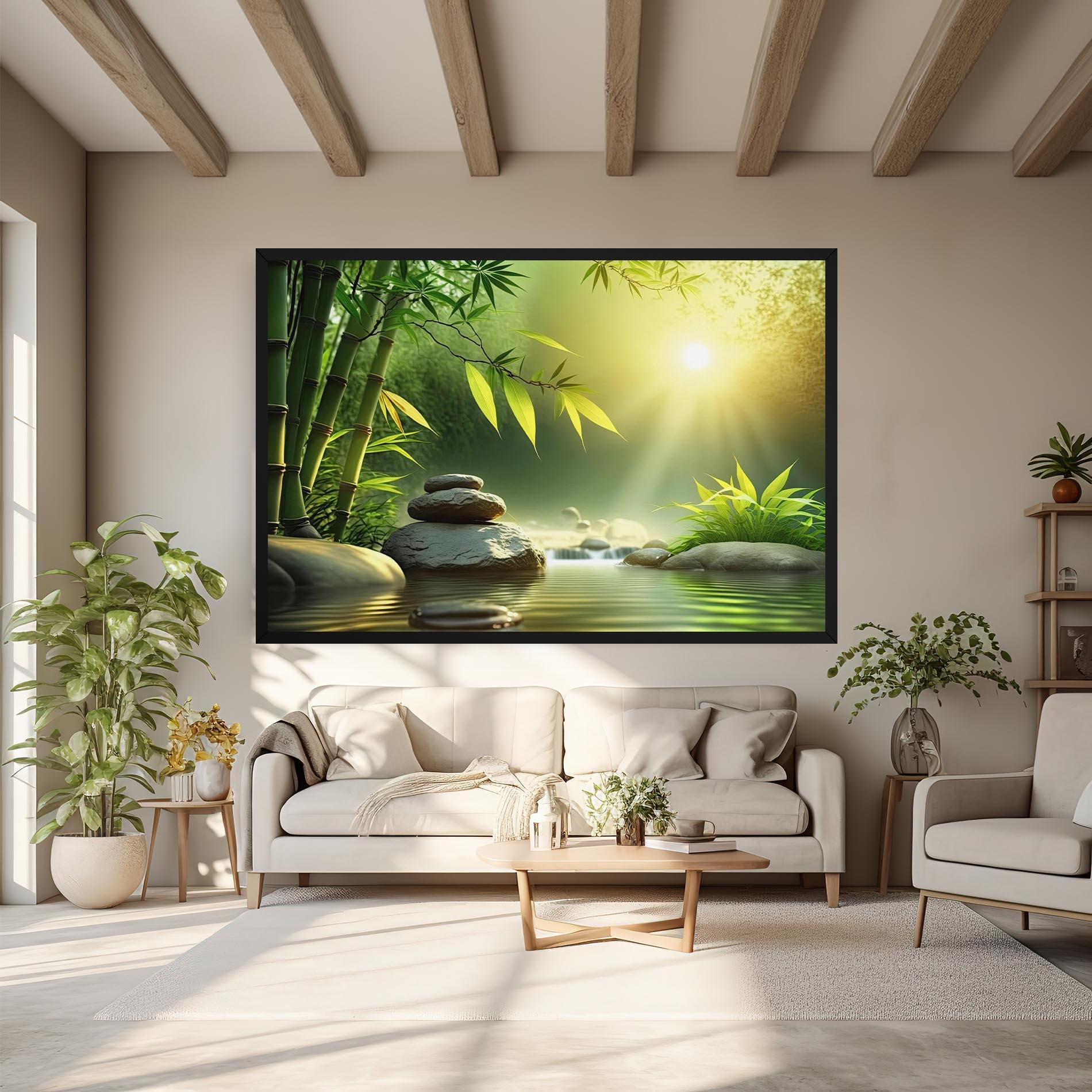 Leinwandbild Relaxing Spa Nature mockup 6