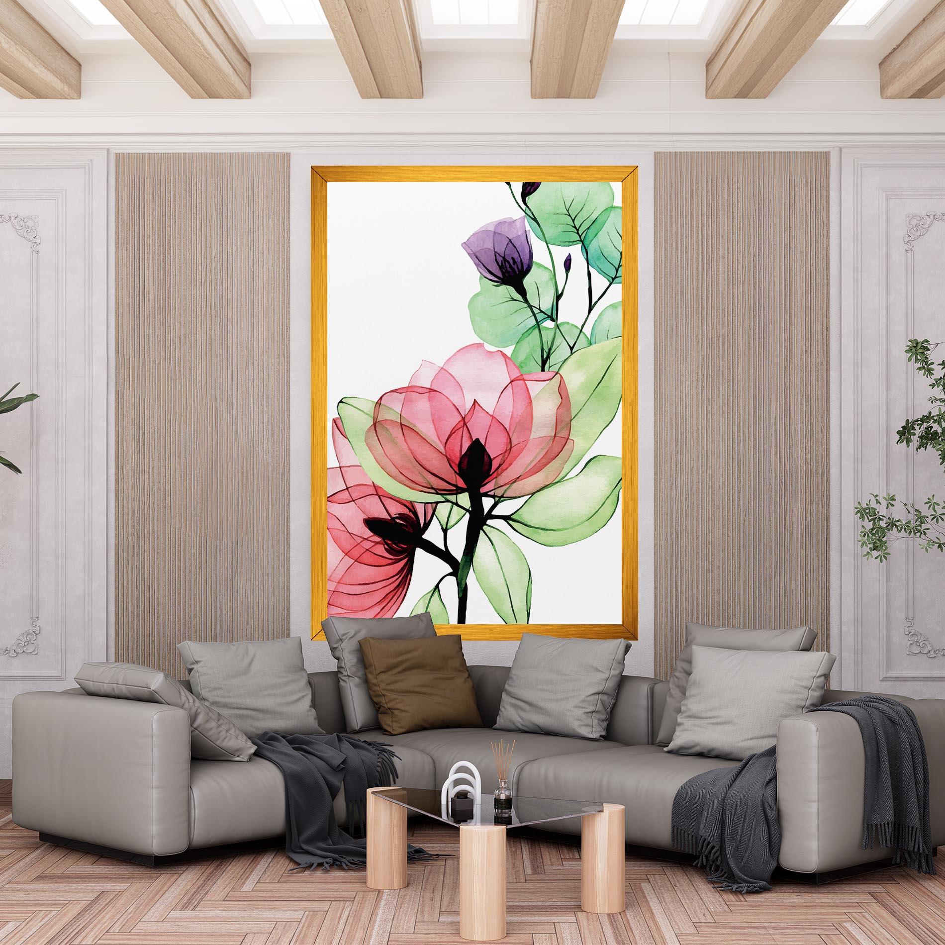 Leinwandbild Pink Green Nature mockup 6