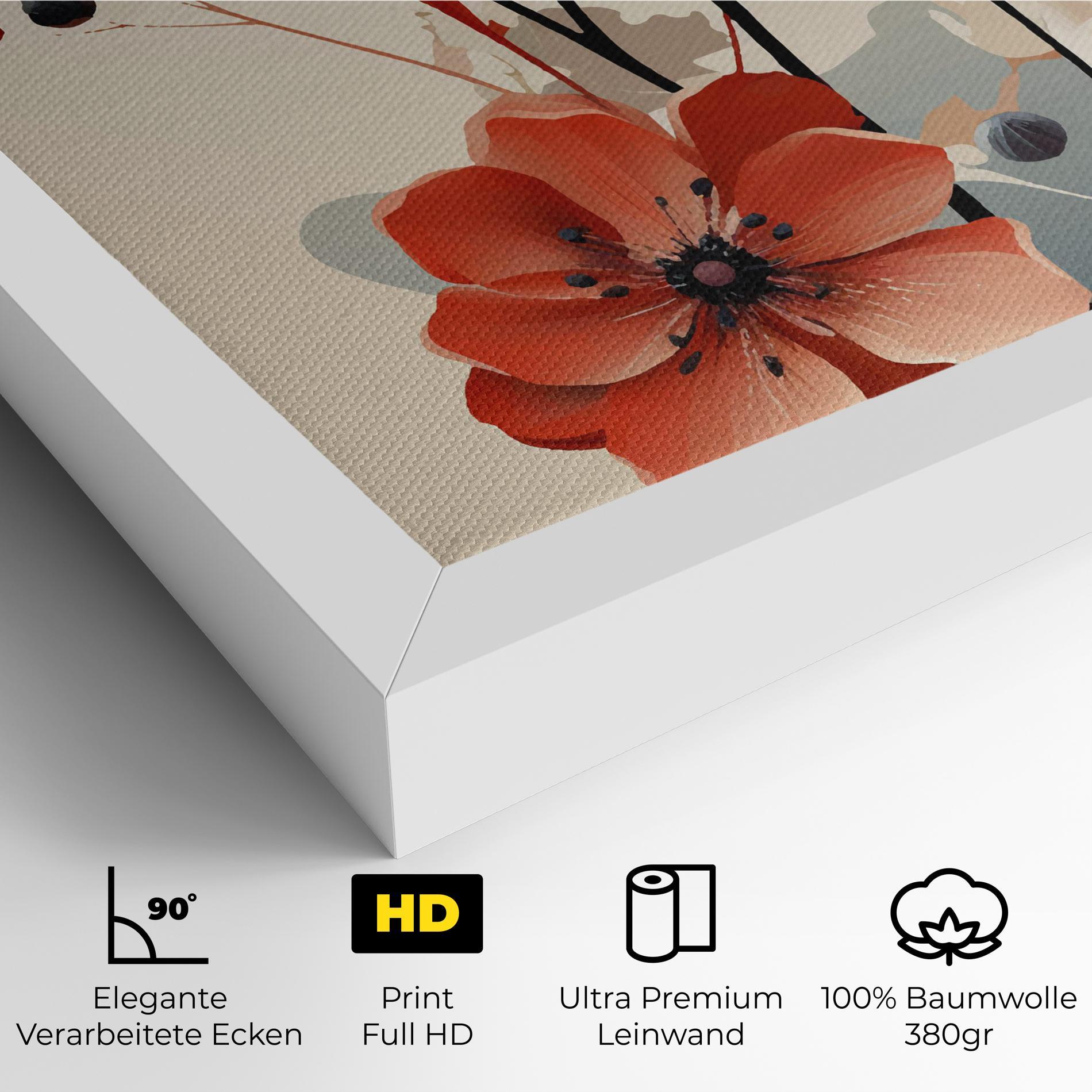 Leinwandbild Cream Flower Nature mockup 4
