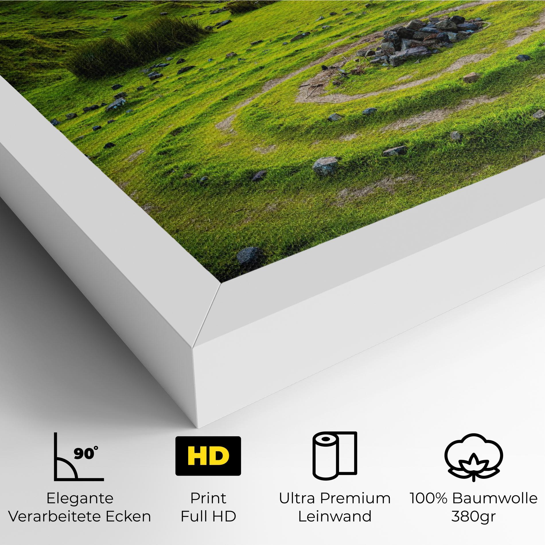 Leinwandbild Green Circle Nature mockup 4