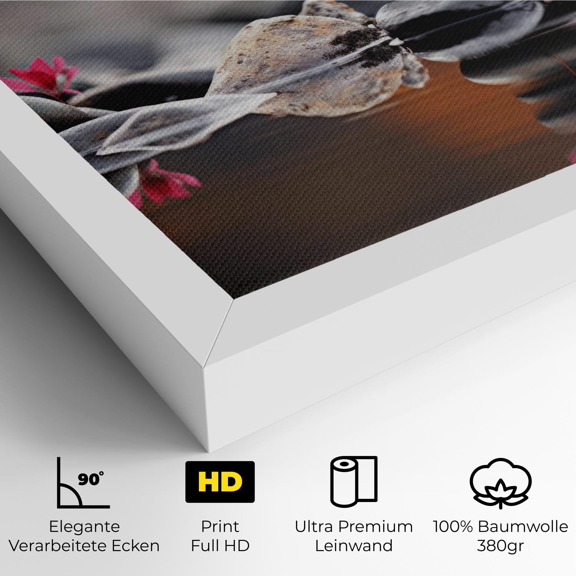 Leinwandbild Grey Rocks Flower mockup 4