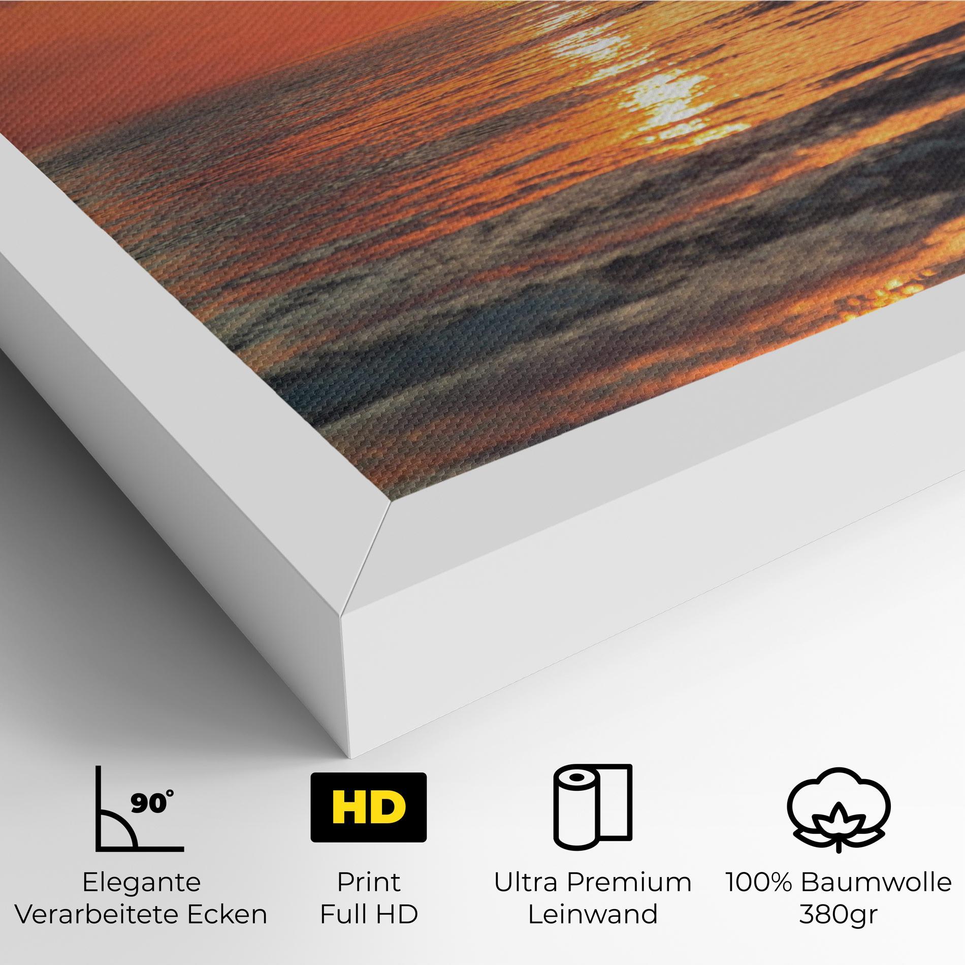 Leinwandbild Orange Sunrise Cloud mockup 4
