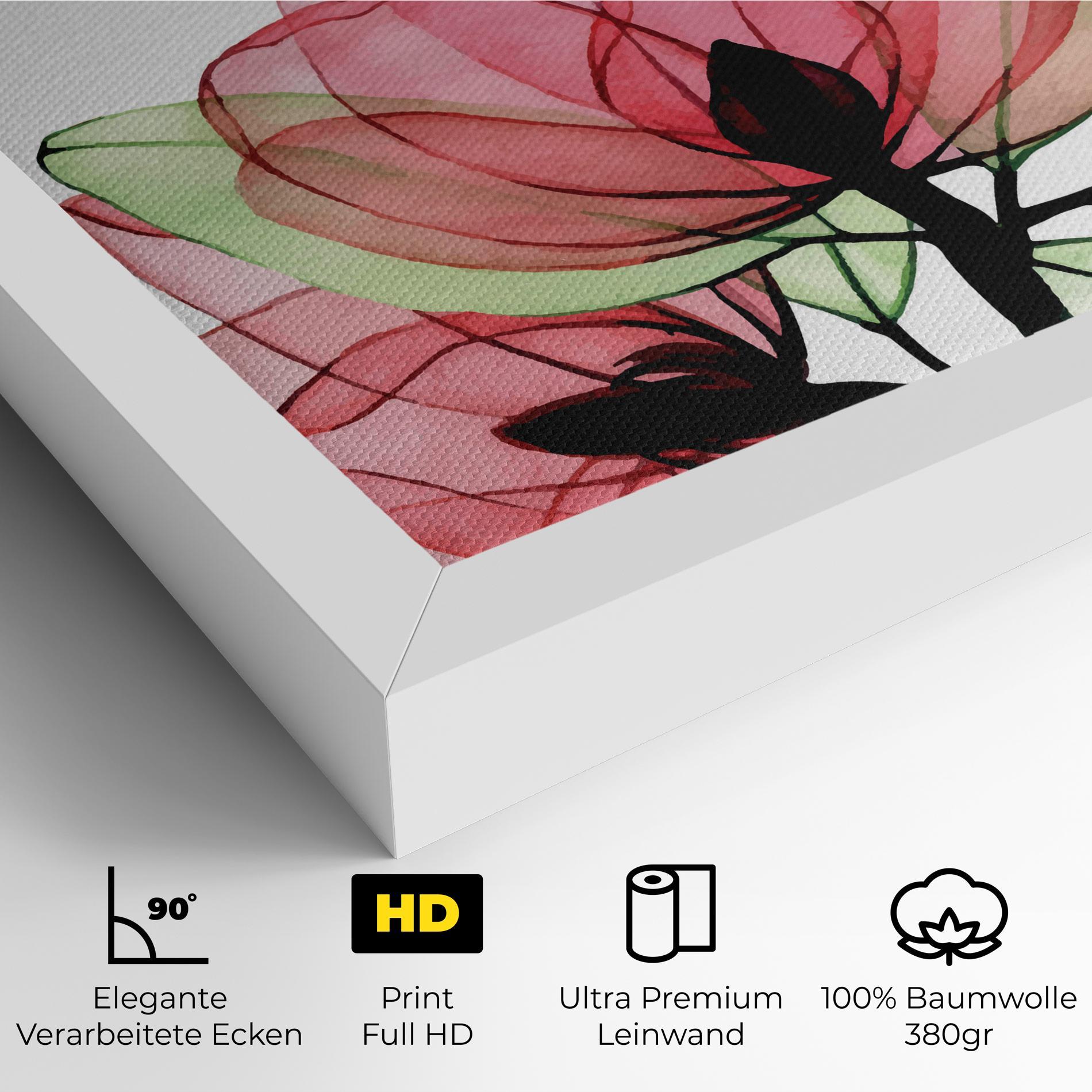 Leinwandbild Pink Green Nature mockup 4