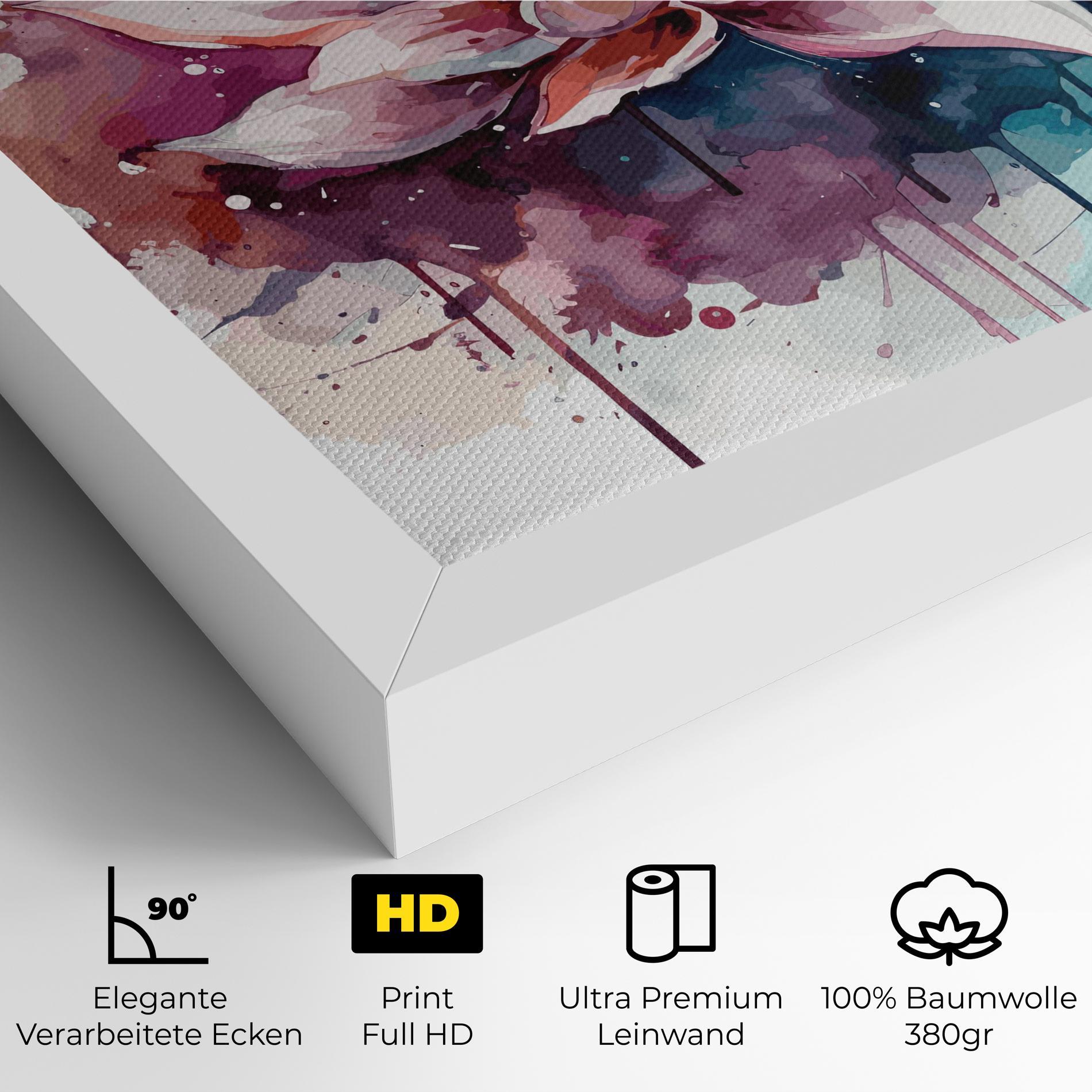 Leinwandbild Pretty Pink Lotus Art mockup 4