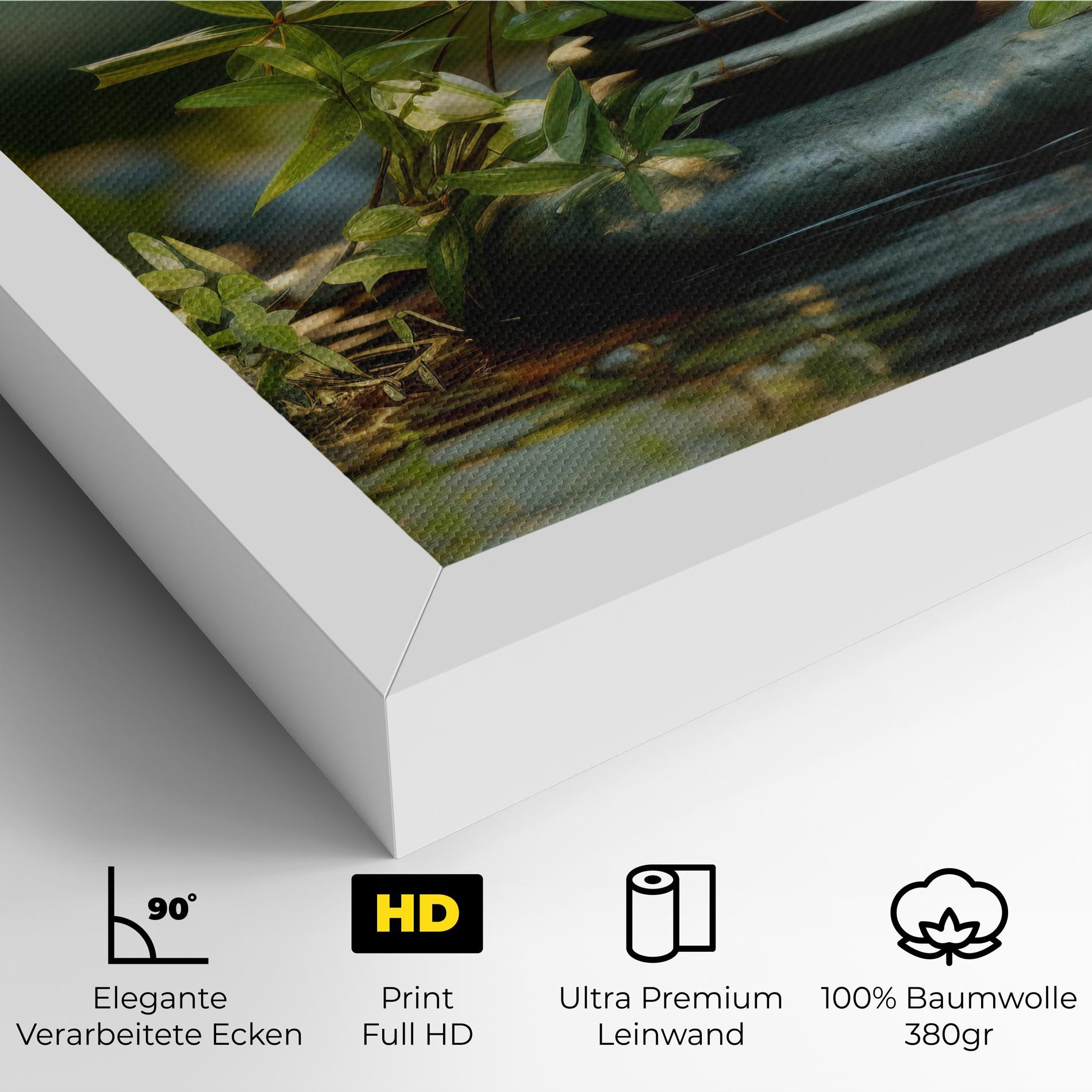 Leinwandbild Rock Garden Pond mockup 4