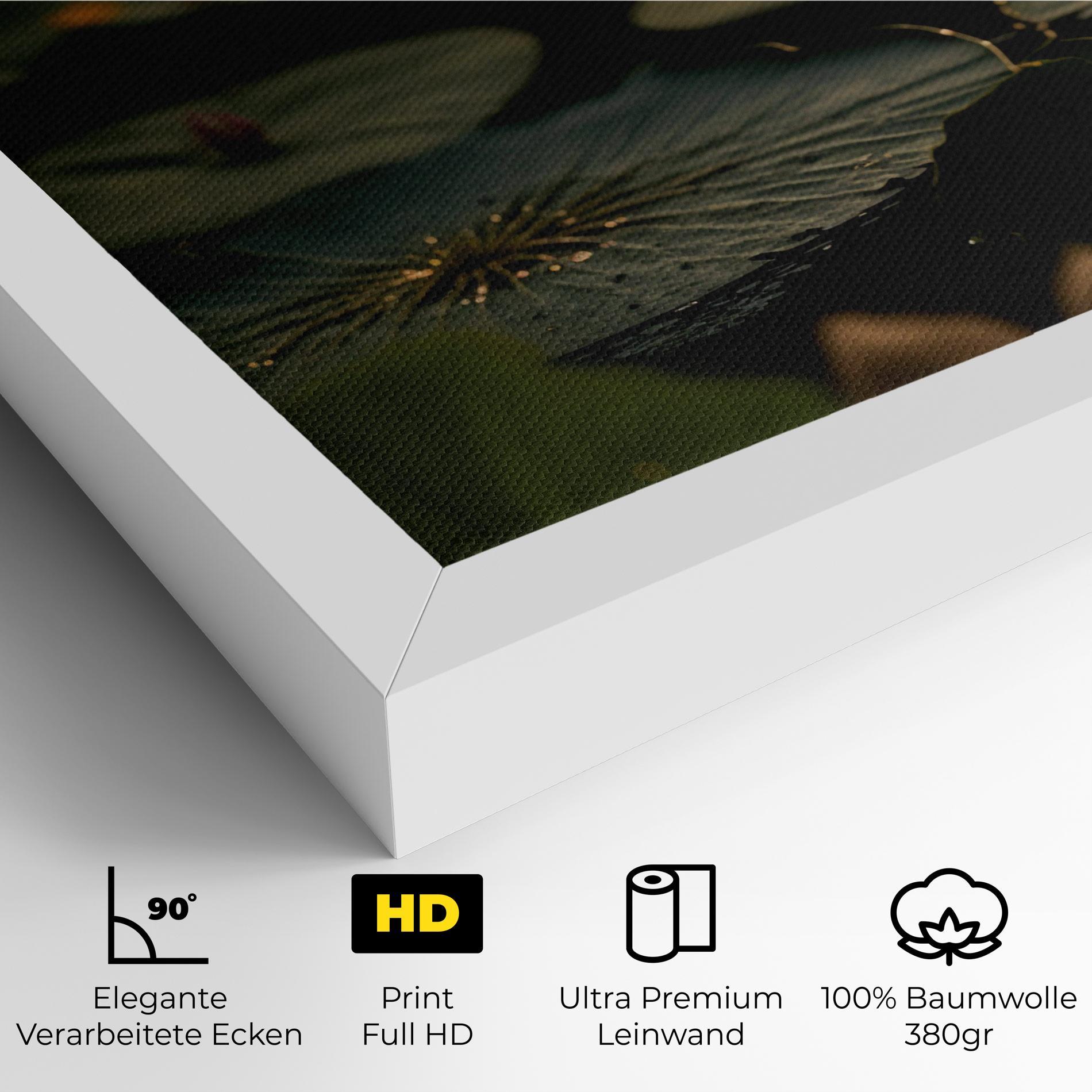 Leinwandbild Shot Beautiful Lotus mockup 4