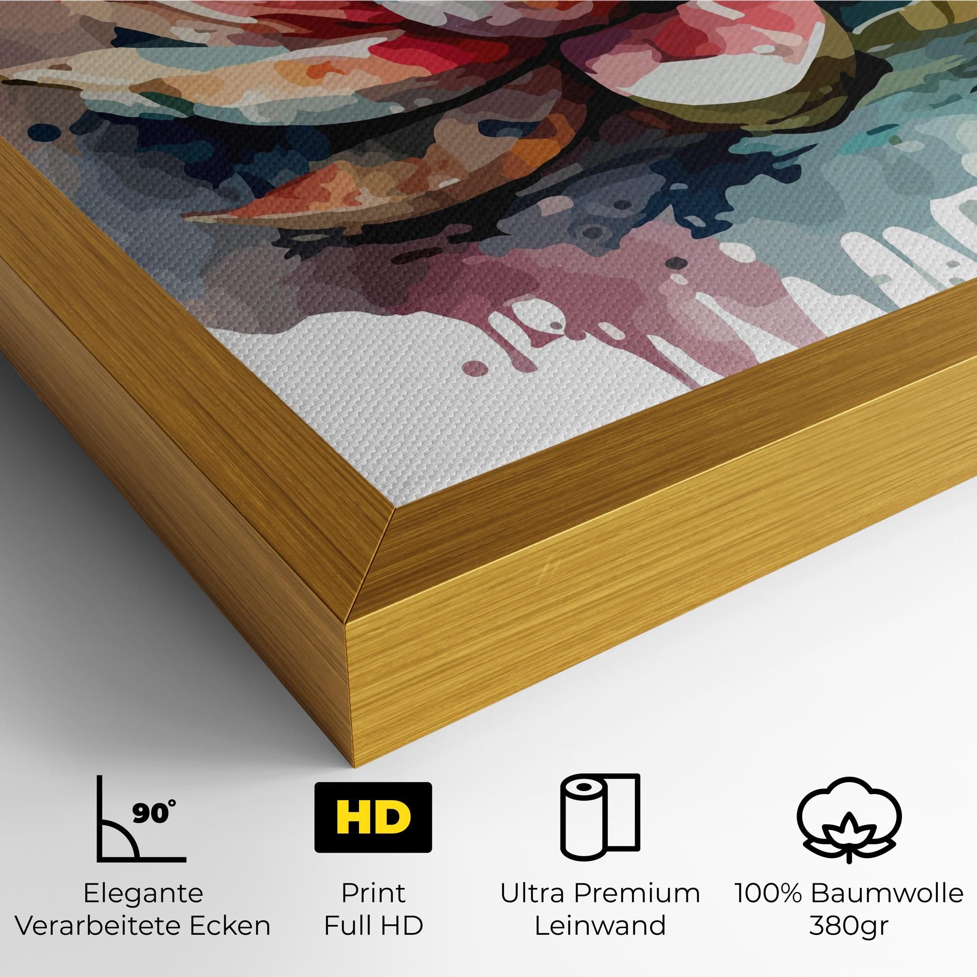 Colorful Lotus Art mockup 4