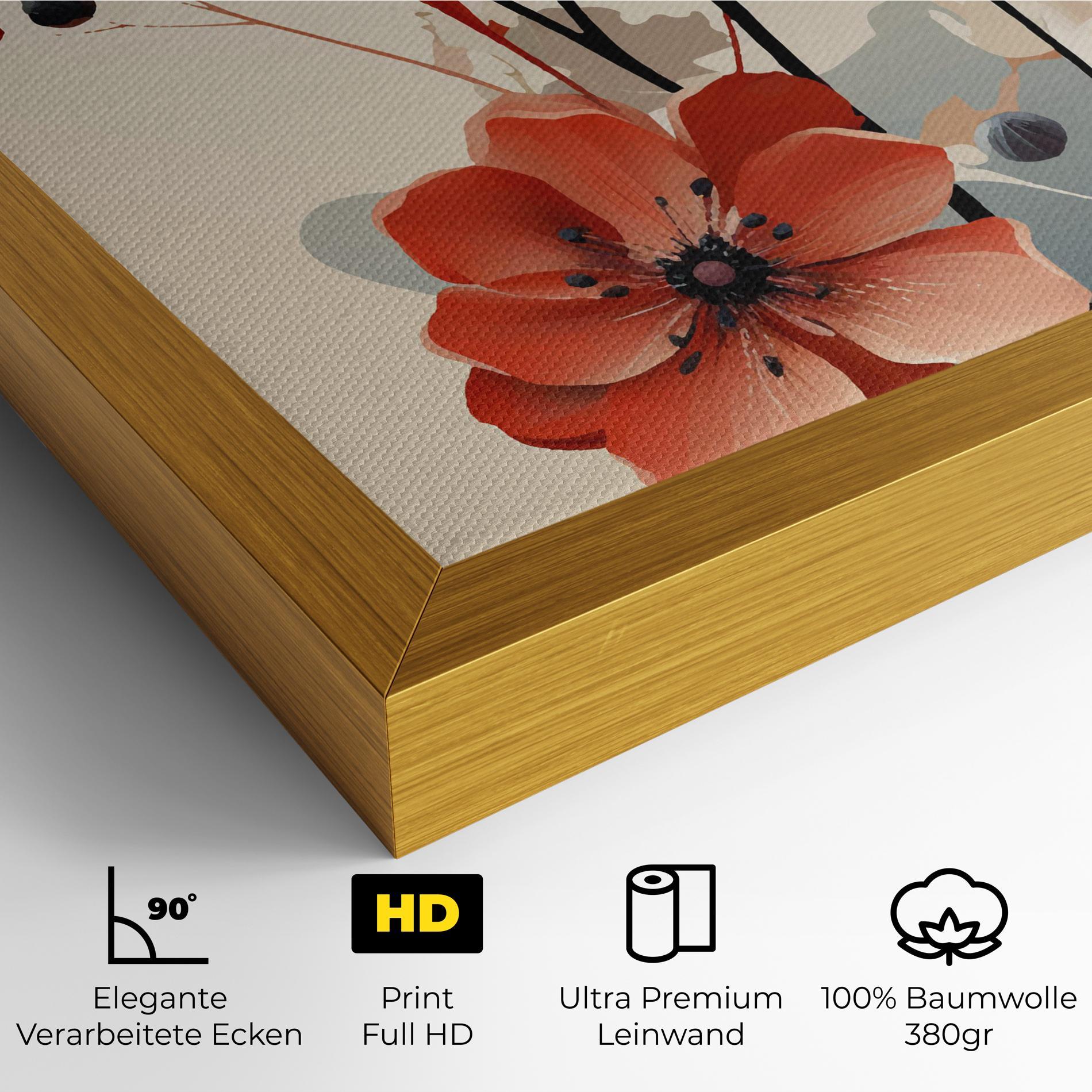 Leinwandbild Cream Flower Nature mockup 4