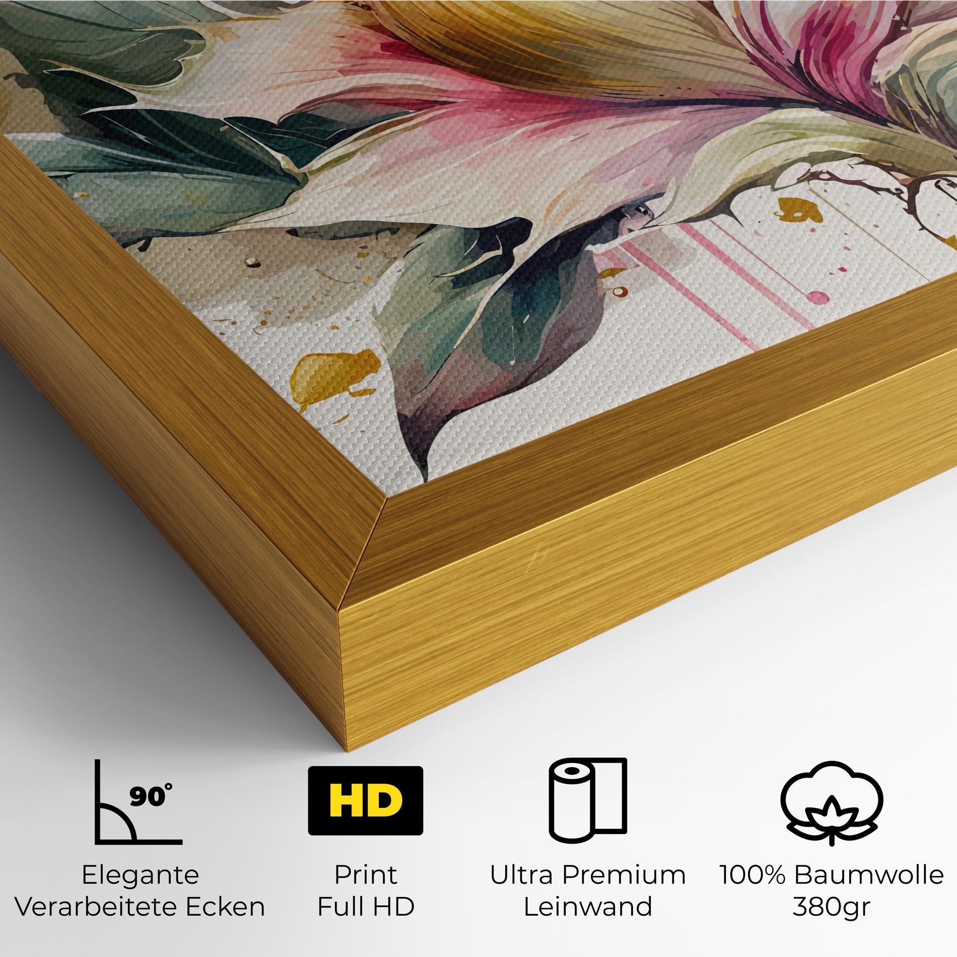 Leinwandbild Cream Pink Nature mockup 4