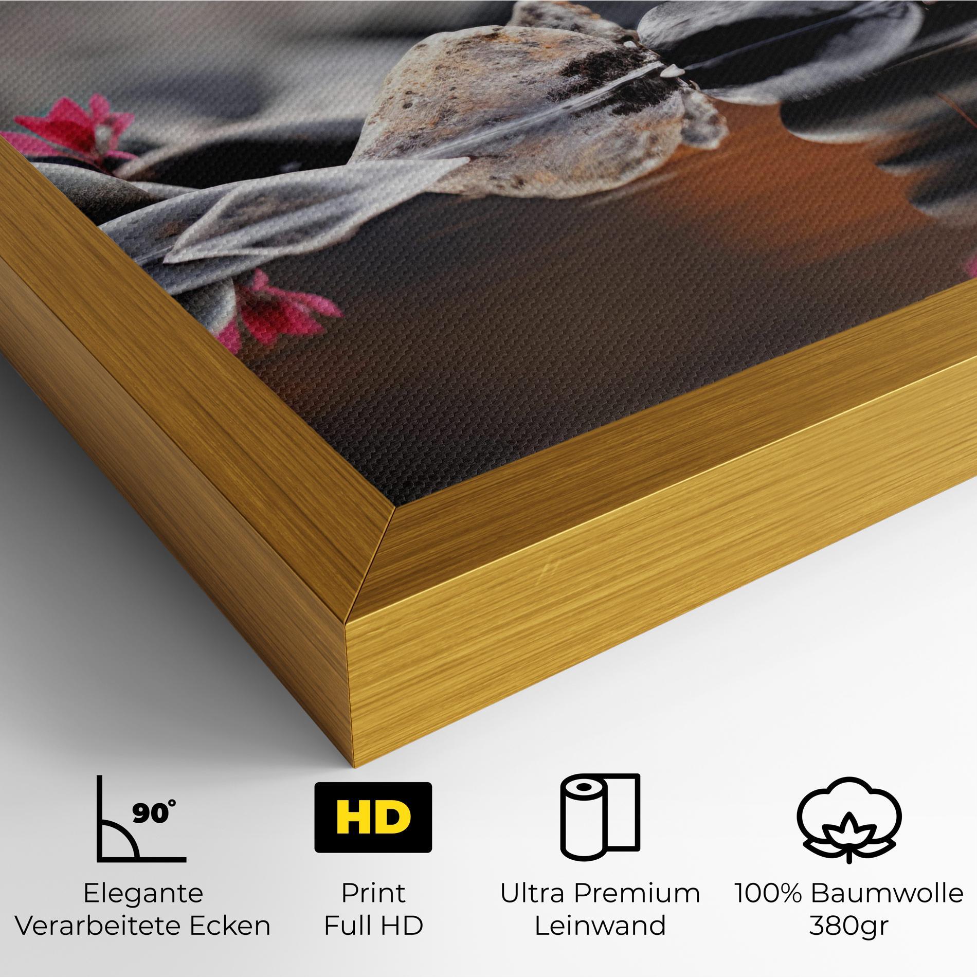 Leinwandbild Grey Rocks Flower mockup 4