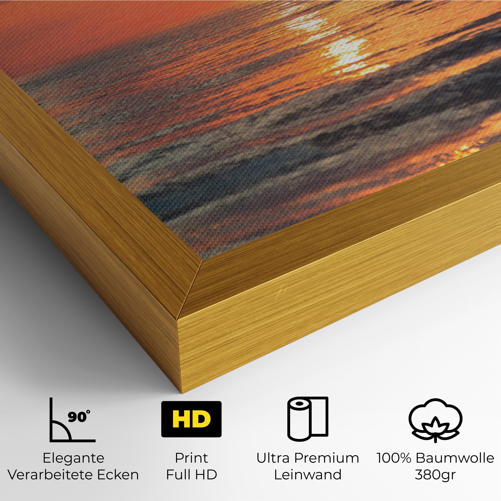 Leinwandbild Orange Sunrise Cloud mockup 4