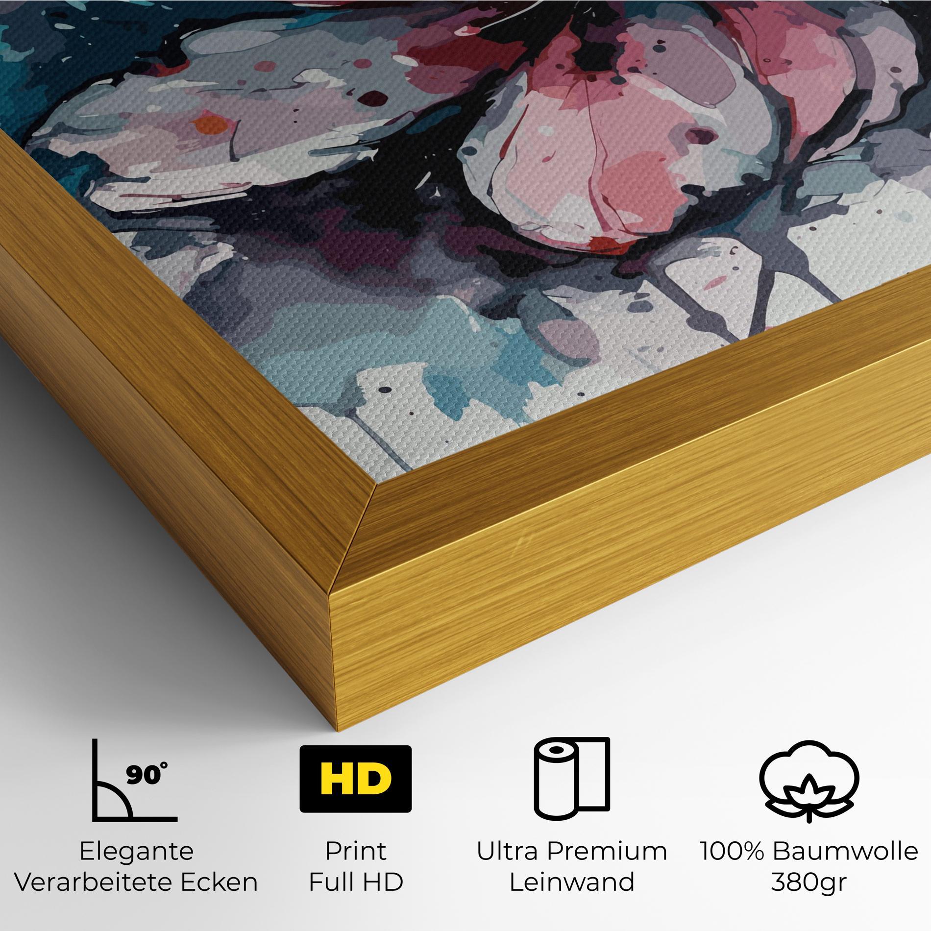 Leinwandbild Pink Blue Nature mockup 4