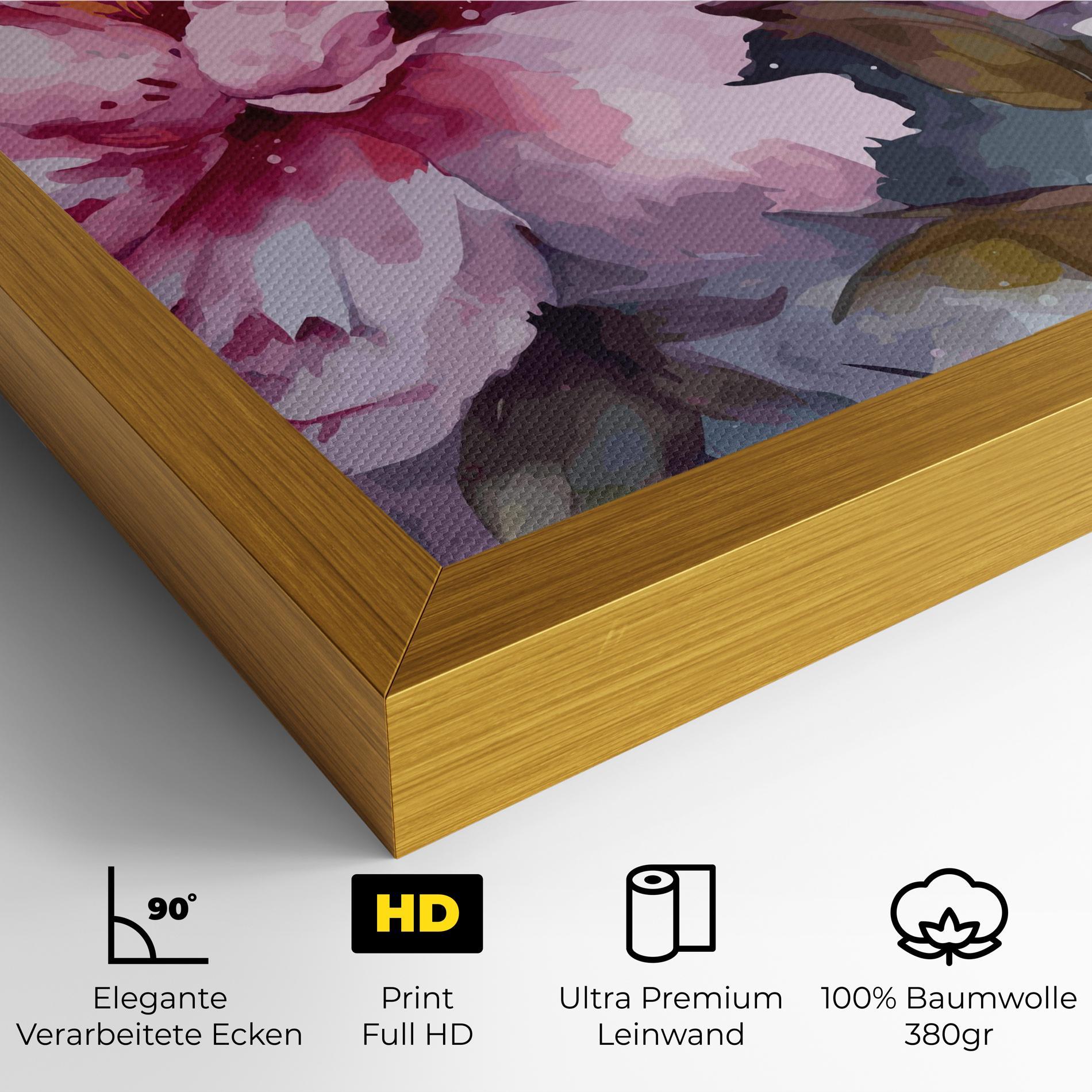 Leinwandbild Pink Nature Flower mockup 4