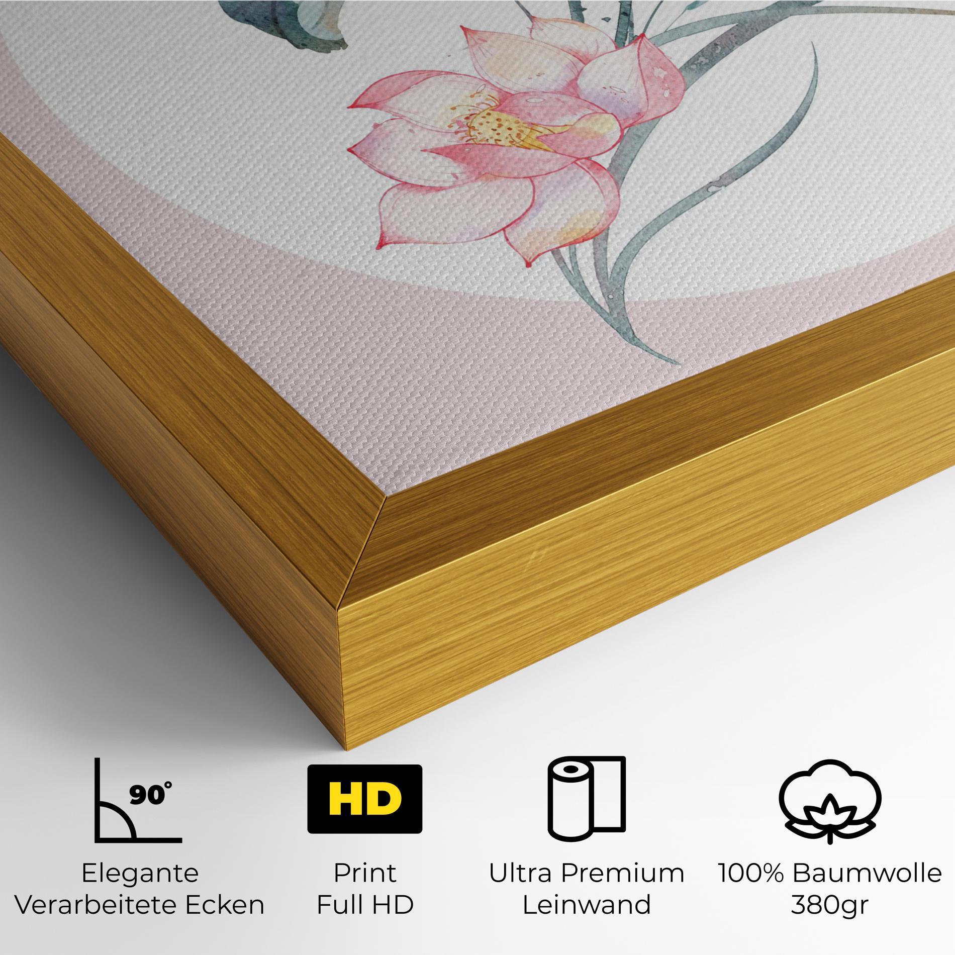 Leinwandbild Pink Pastel Flower mockup 4