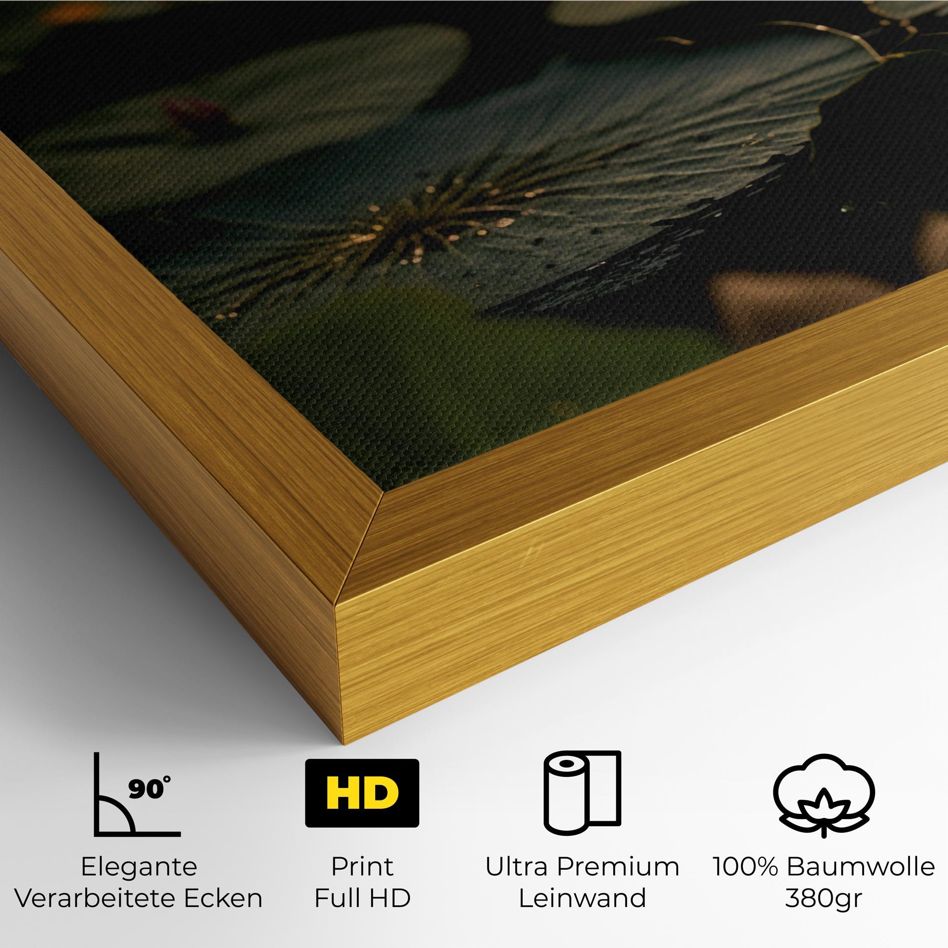 Leinwandbild Shot Beautiful Lotus mockup 4