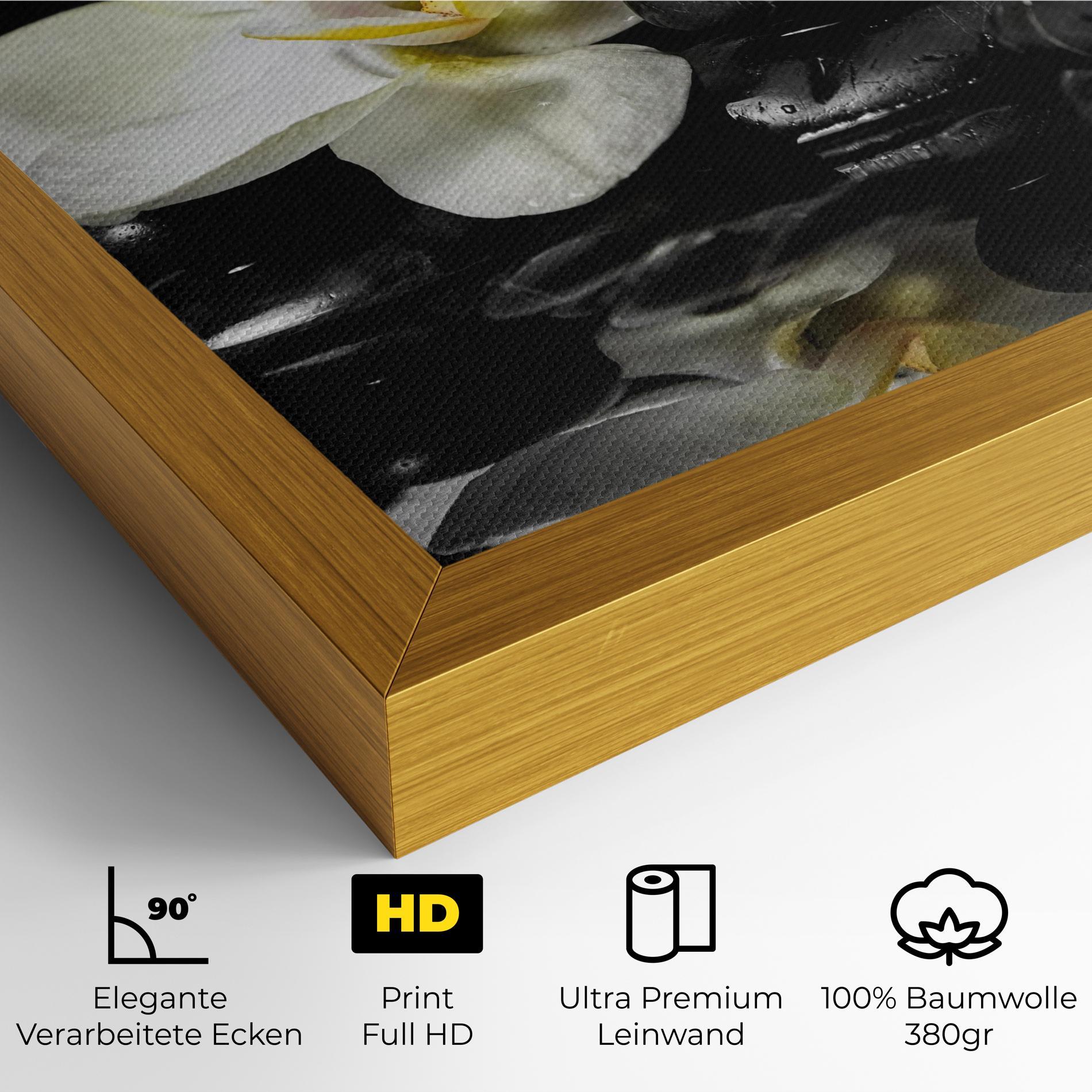 Leinwandbild White Spa Flower mockup 4