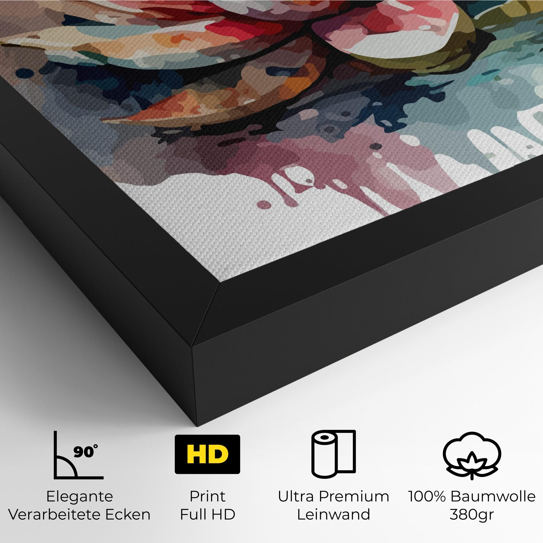 Colorful Lotus Art mockup 4