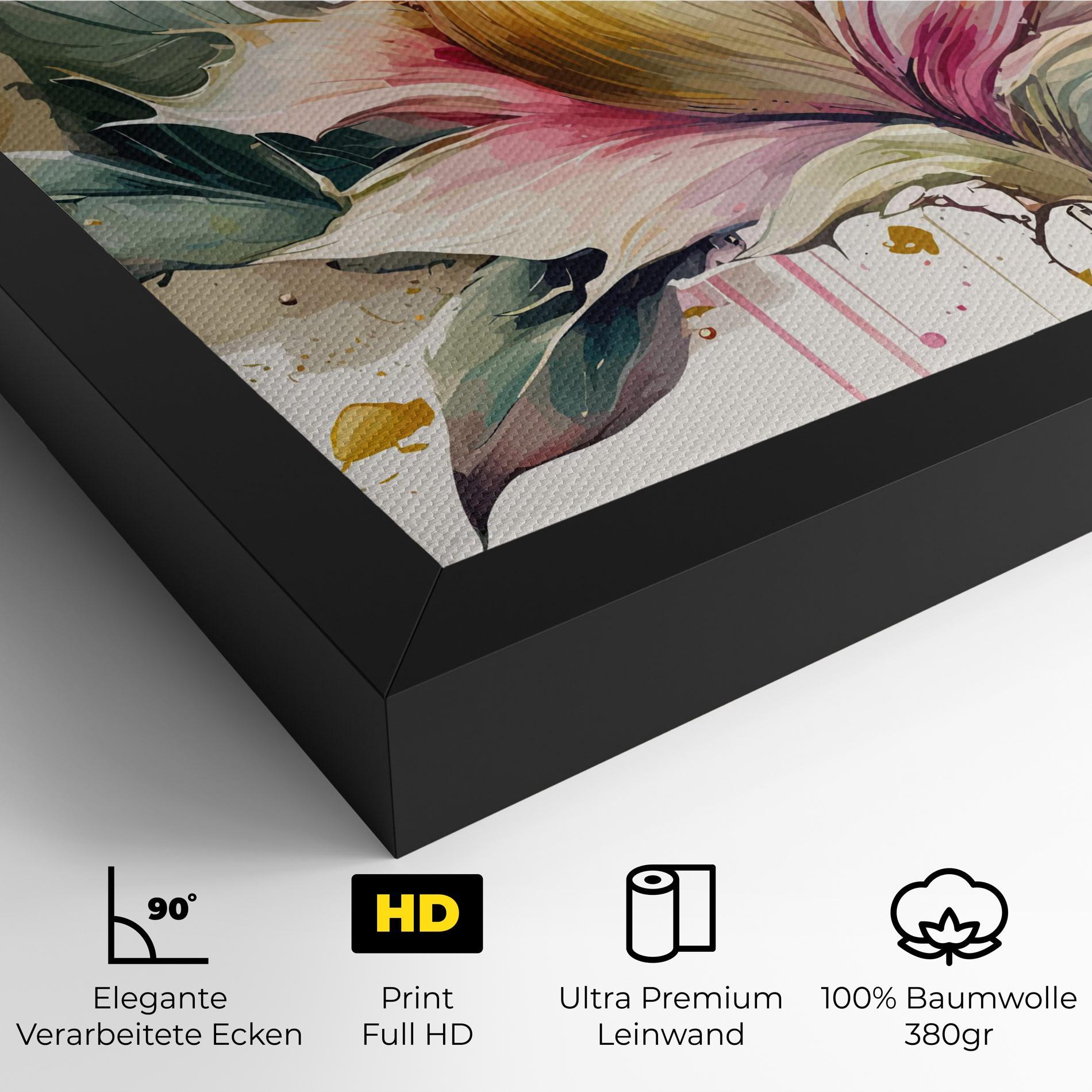 Leinwandbild Cream Pink Nature mockup 4