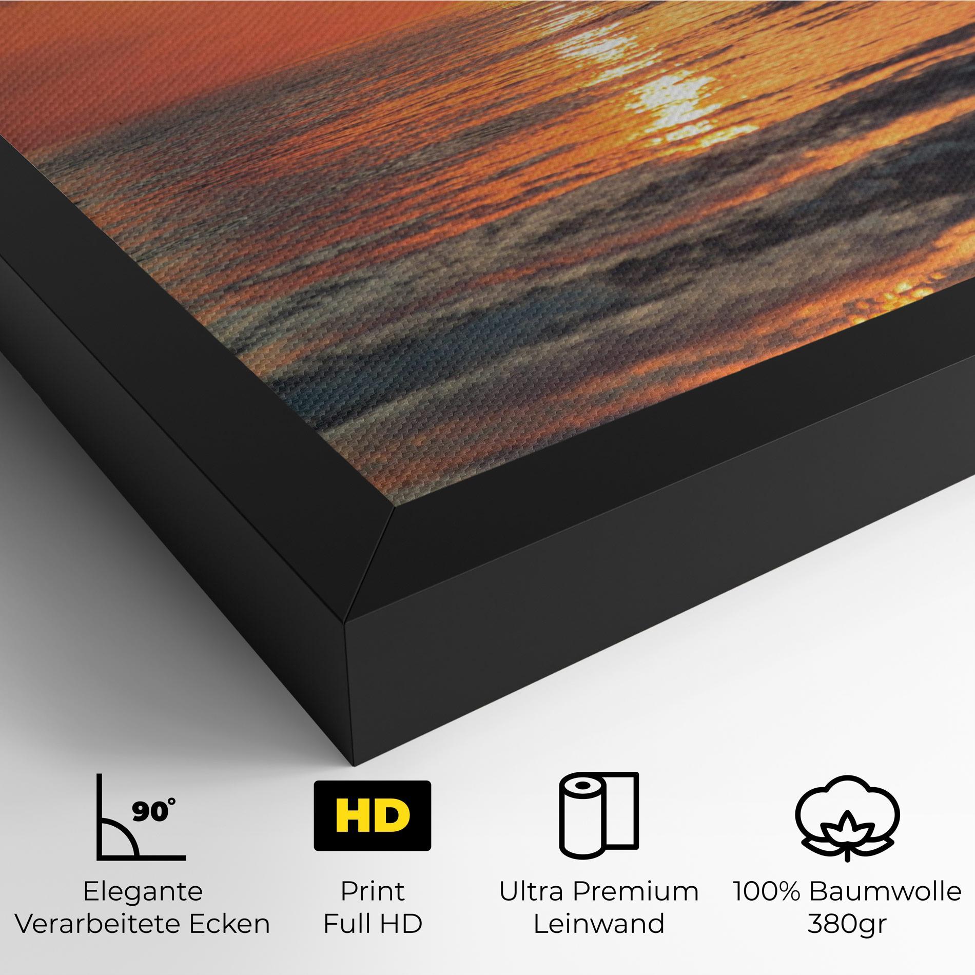 Leinwandbild Orange Sunrise Cloud mockup 4