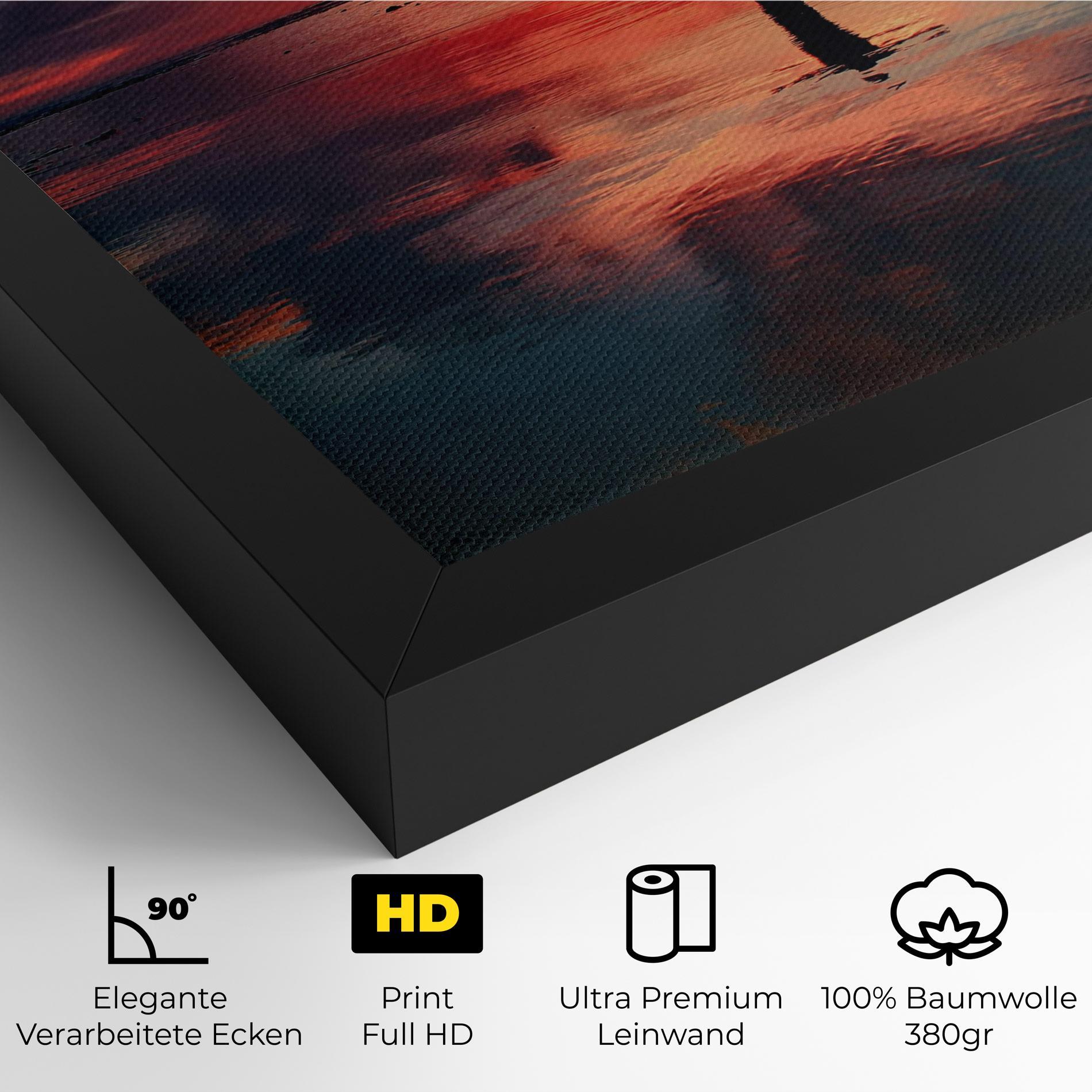 Leinwandbild Pink Purple Sky Man mockup 4