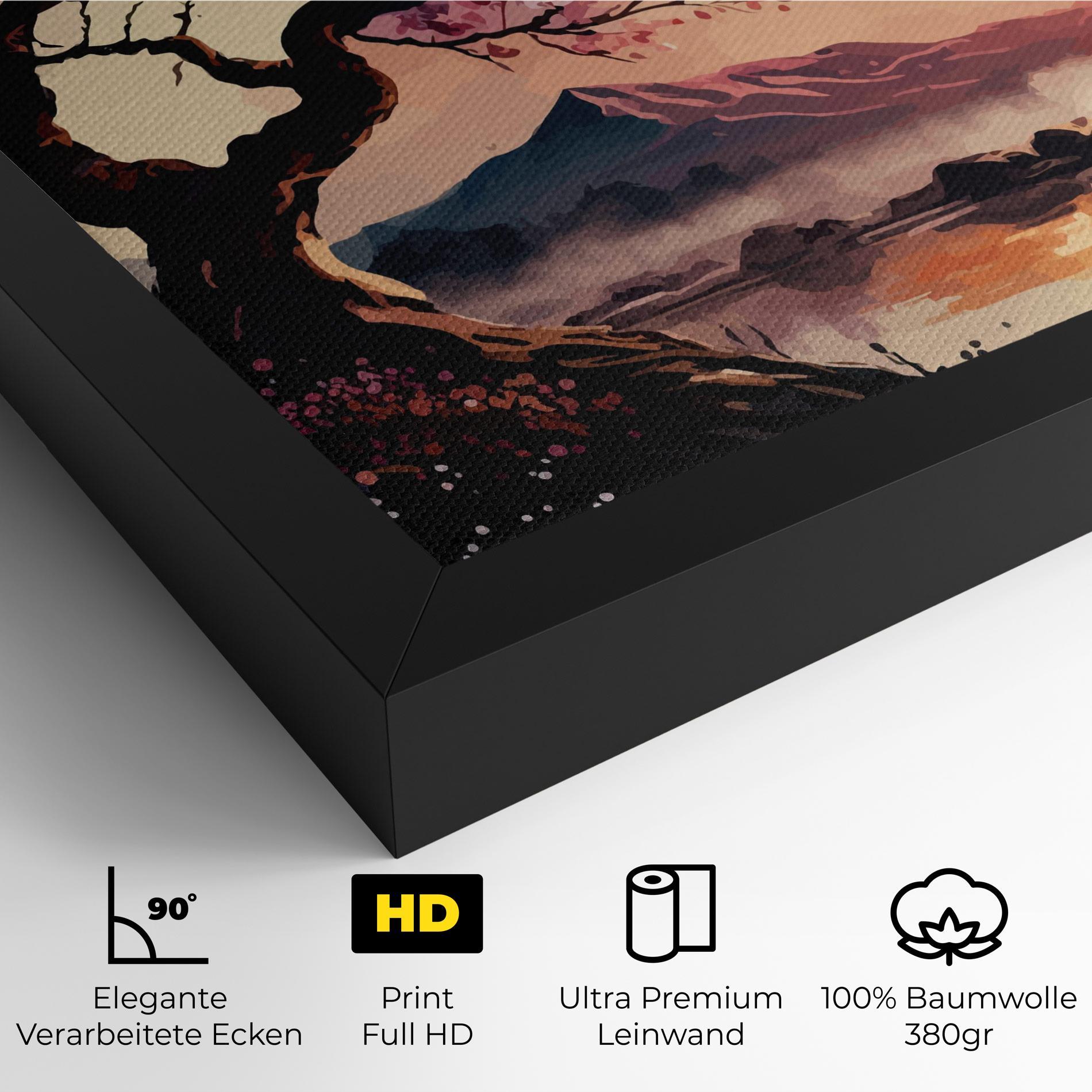 Leinwandbild Pink Tree Nature mockup 4