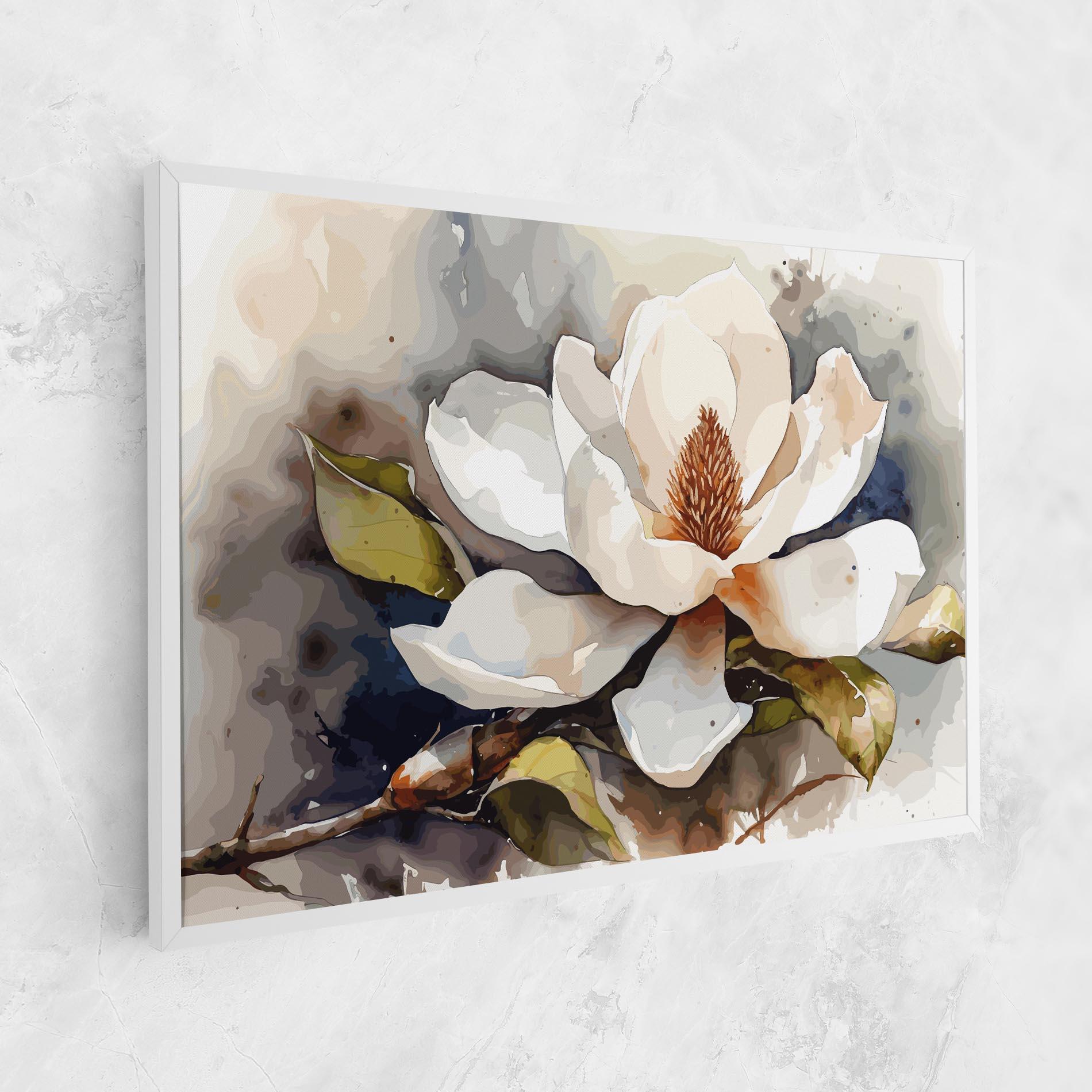 Leinwandbild Cream Nature Flower mockup 1