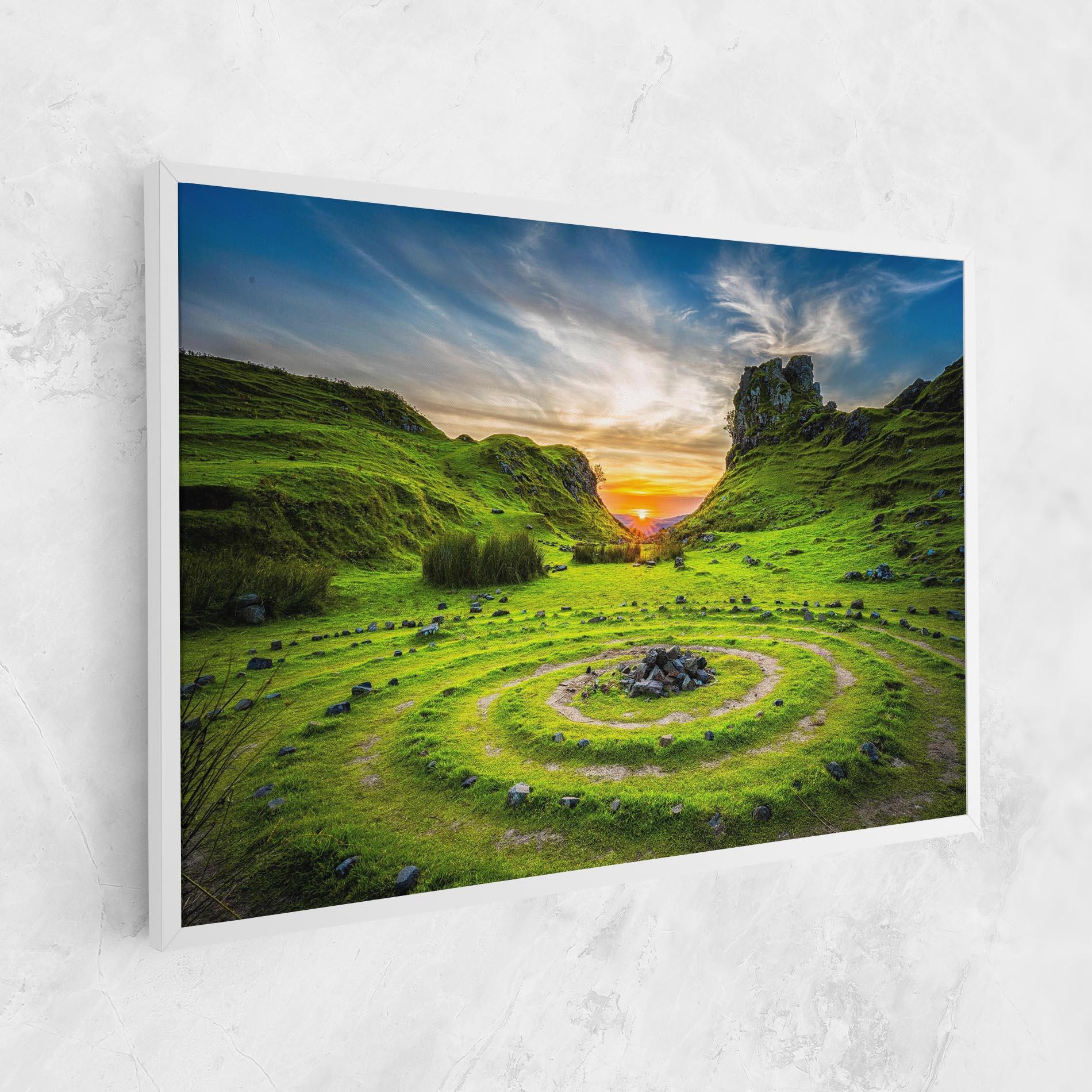 Leinwandbild Green Circle Nature mockup 1