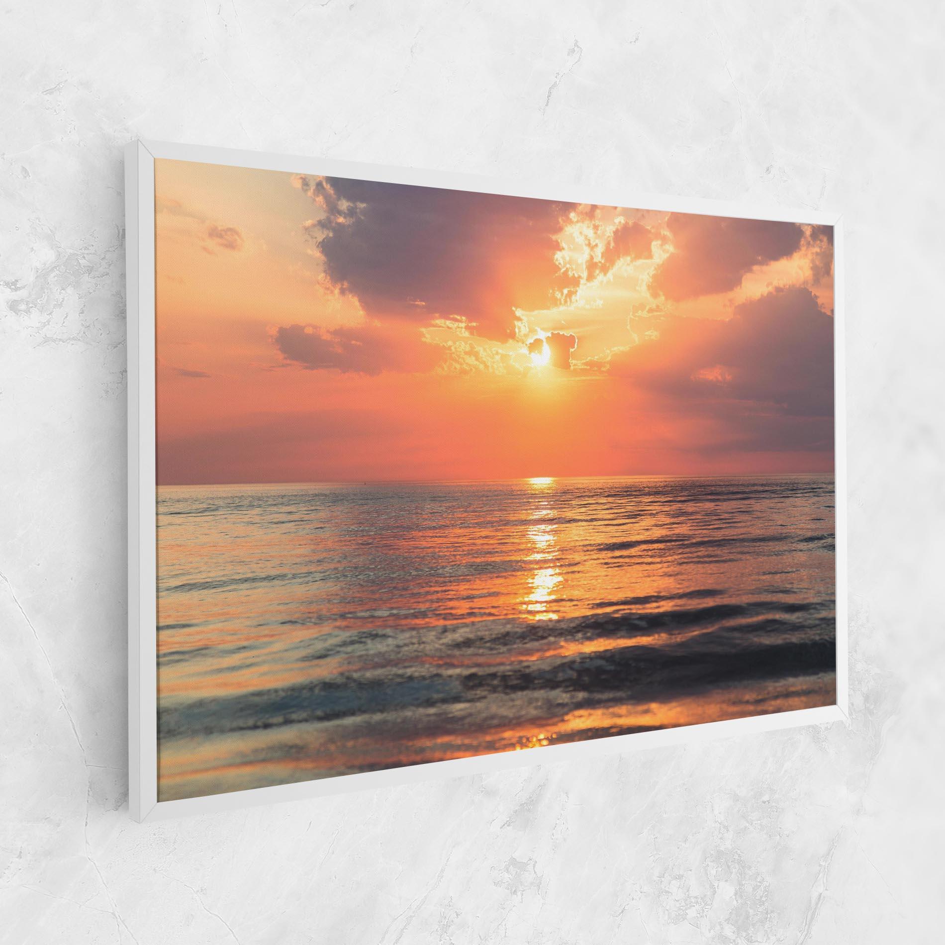 Leinwandbild Orange Sunrise Cloud mockup 1