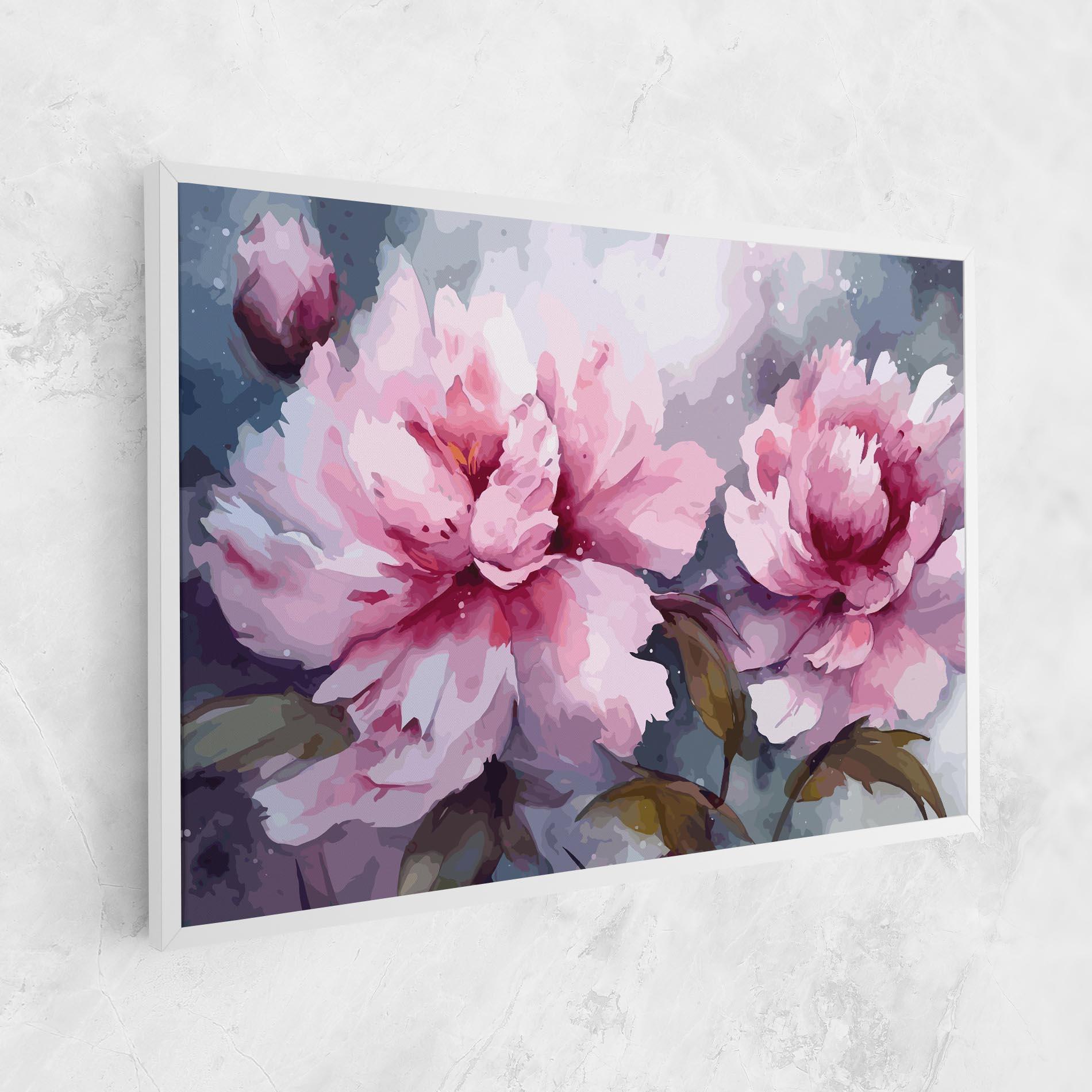Leinwandbild Pink Nature Flower mockup 1