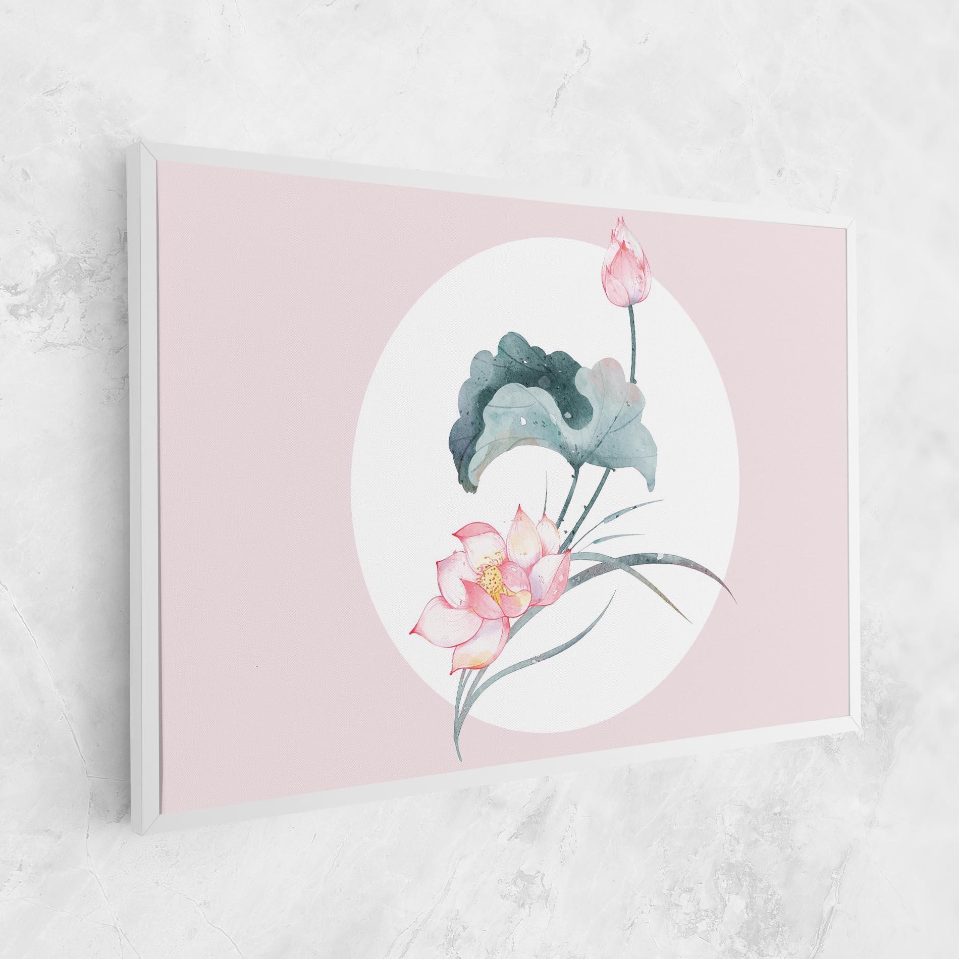 Leinwandbild Pink Pastel Flower mockup 1