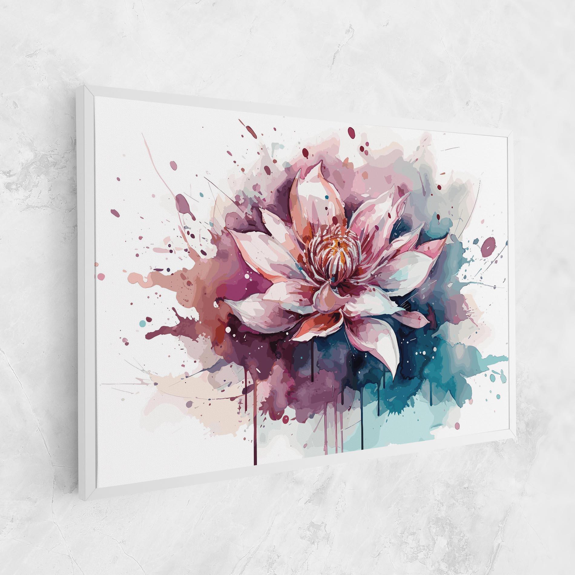Leinwandbild Pretty Pink Lotus Art mockup 1