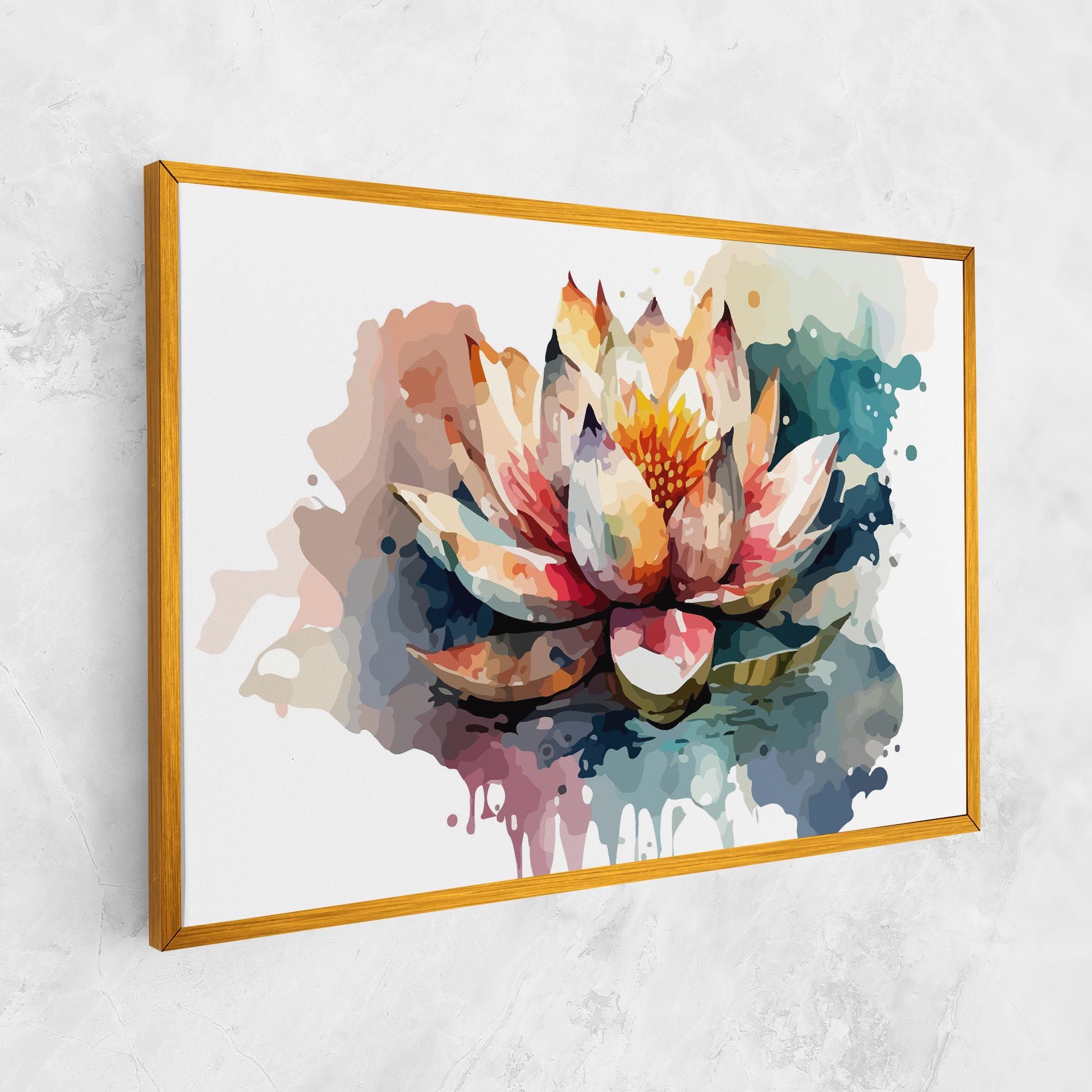 Colorful Lotus Art mockup 1