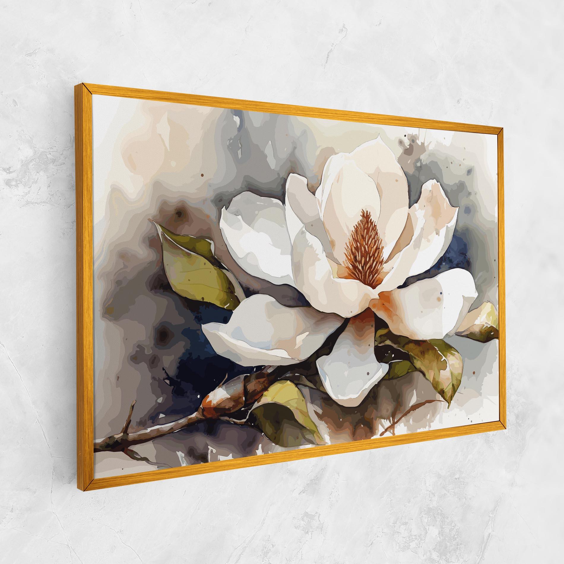 Leinwandbild Cream Nature Flower mockup 1