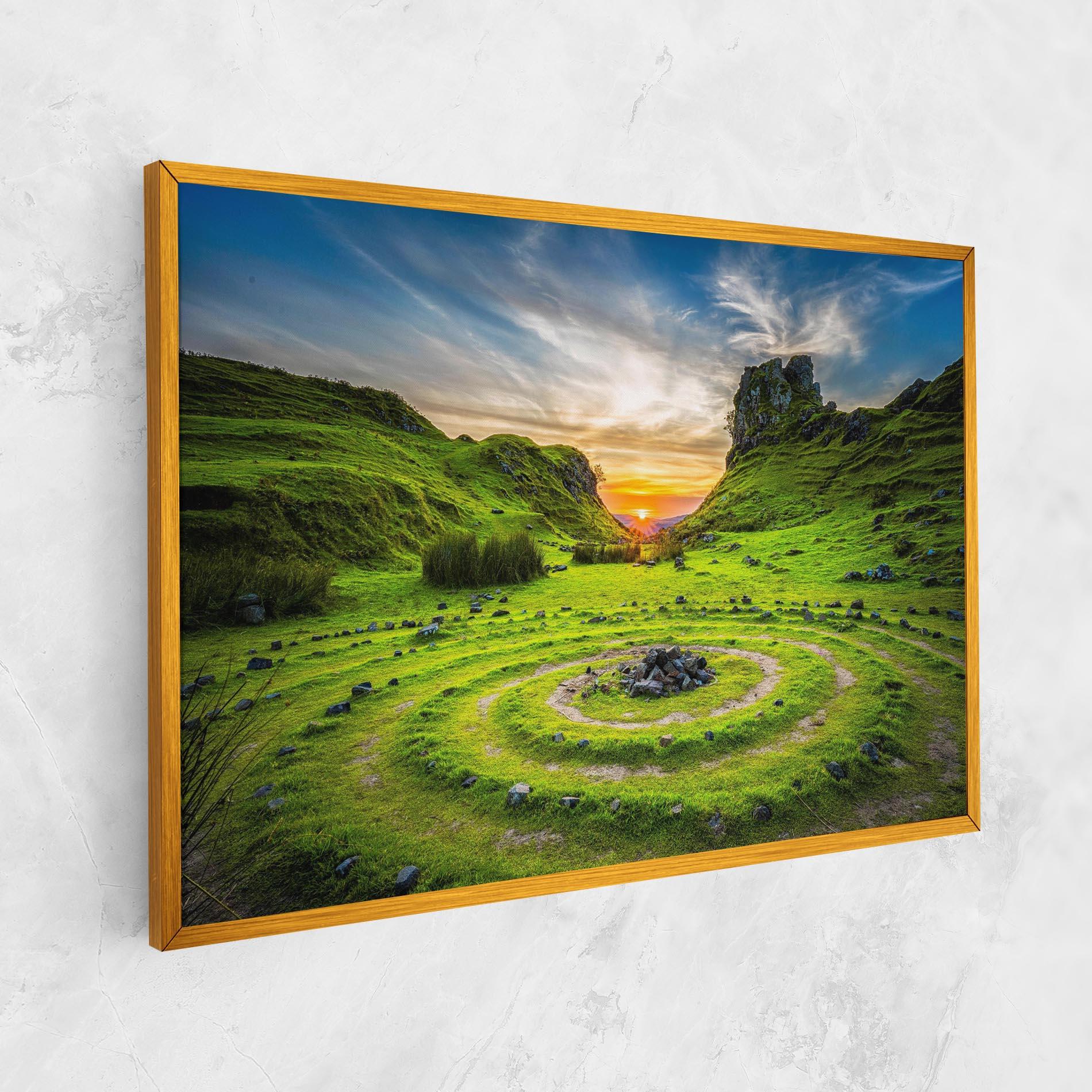 Leinwandbild Green Circle Nature mockup 1
