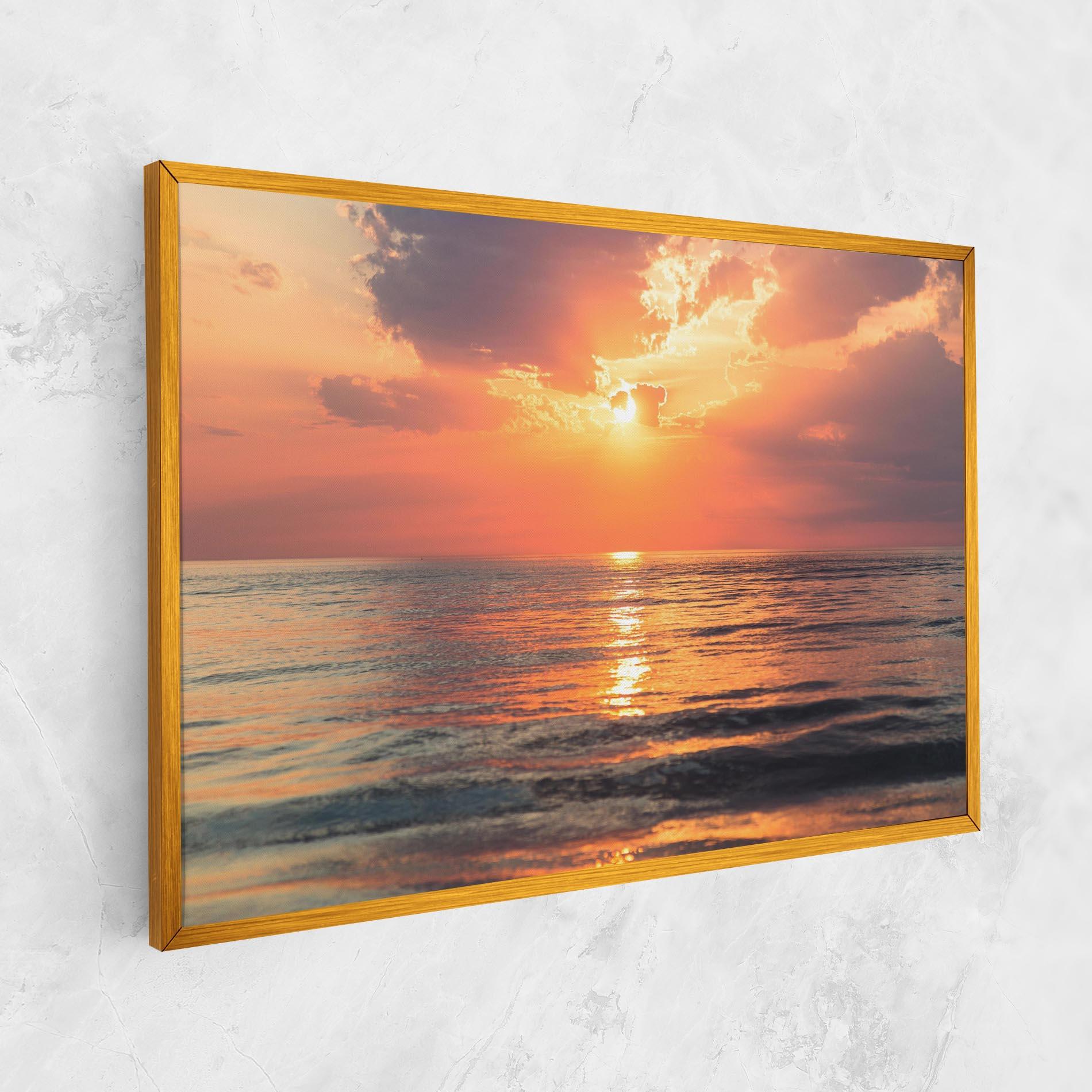 Leinwandbild Orange Sunrise Cloud mockup 1