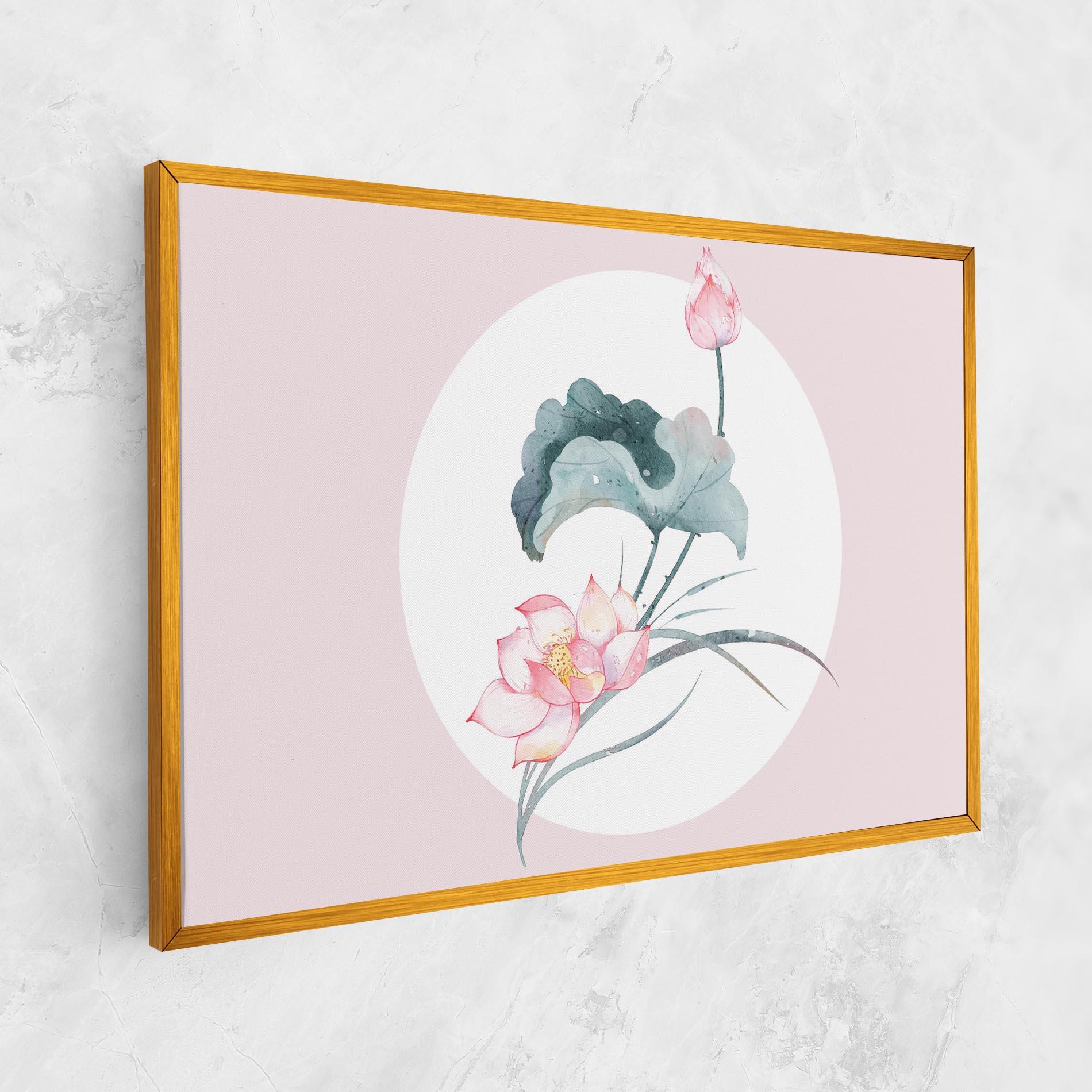 Leinwandbild Pink Pastel Flower mockup 1