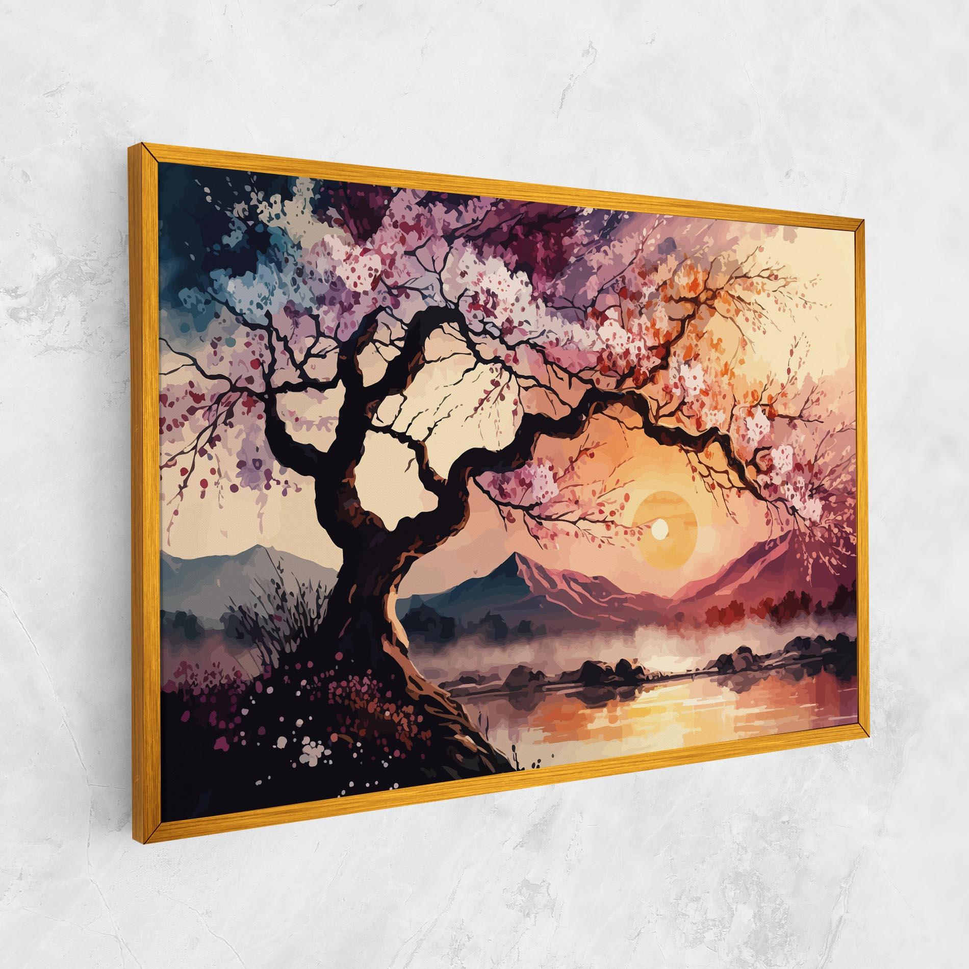 Leinwandbild Pink Tree Nature mockup 1
