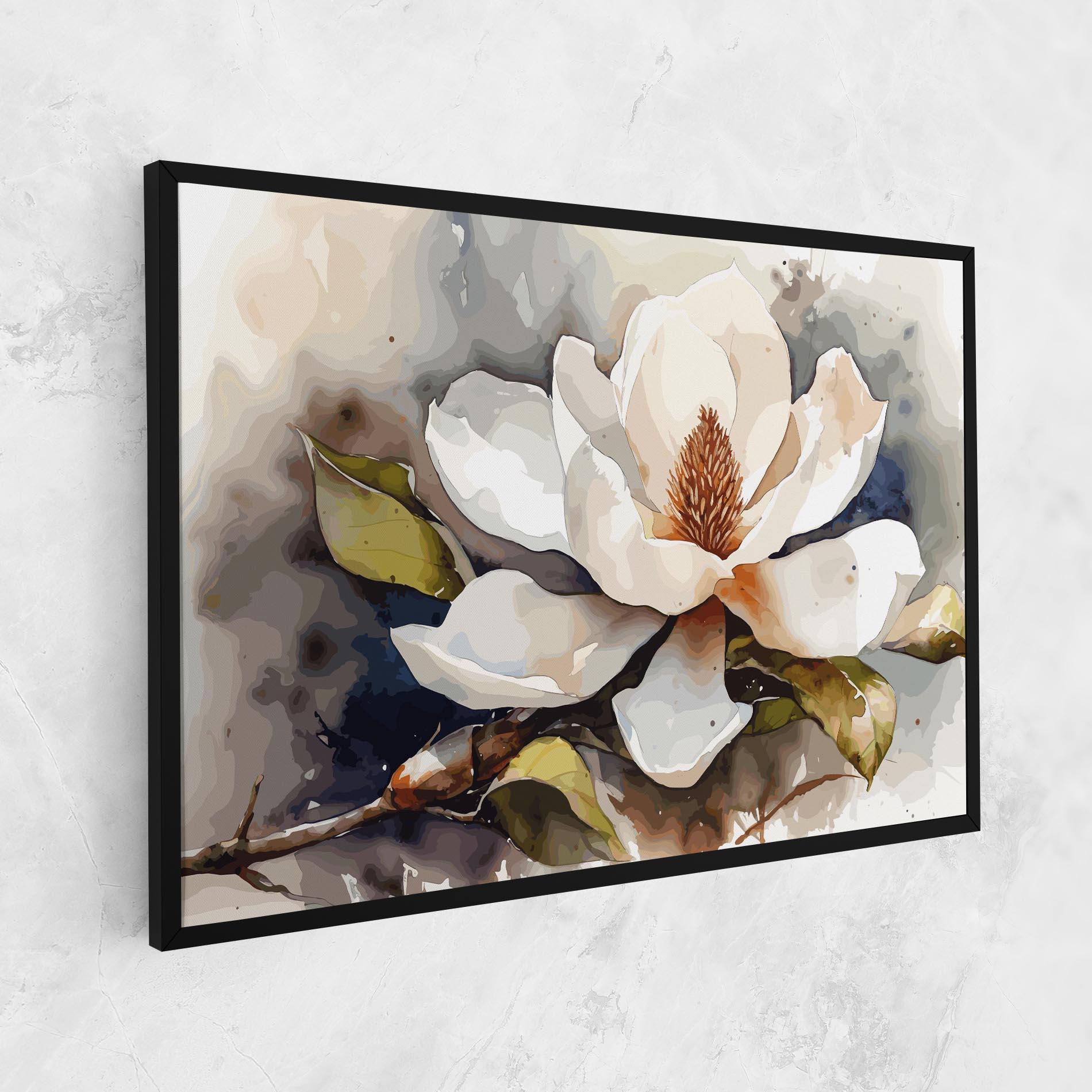 Leinwandbild Cream Nature Flower mockup 1
