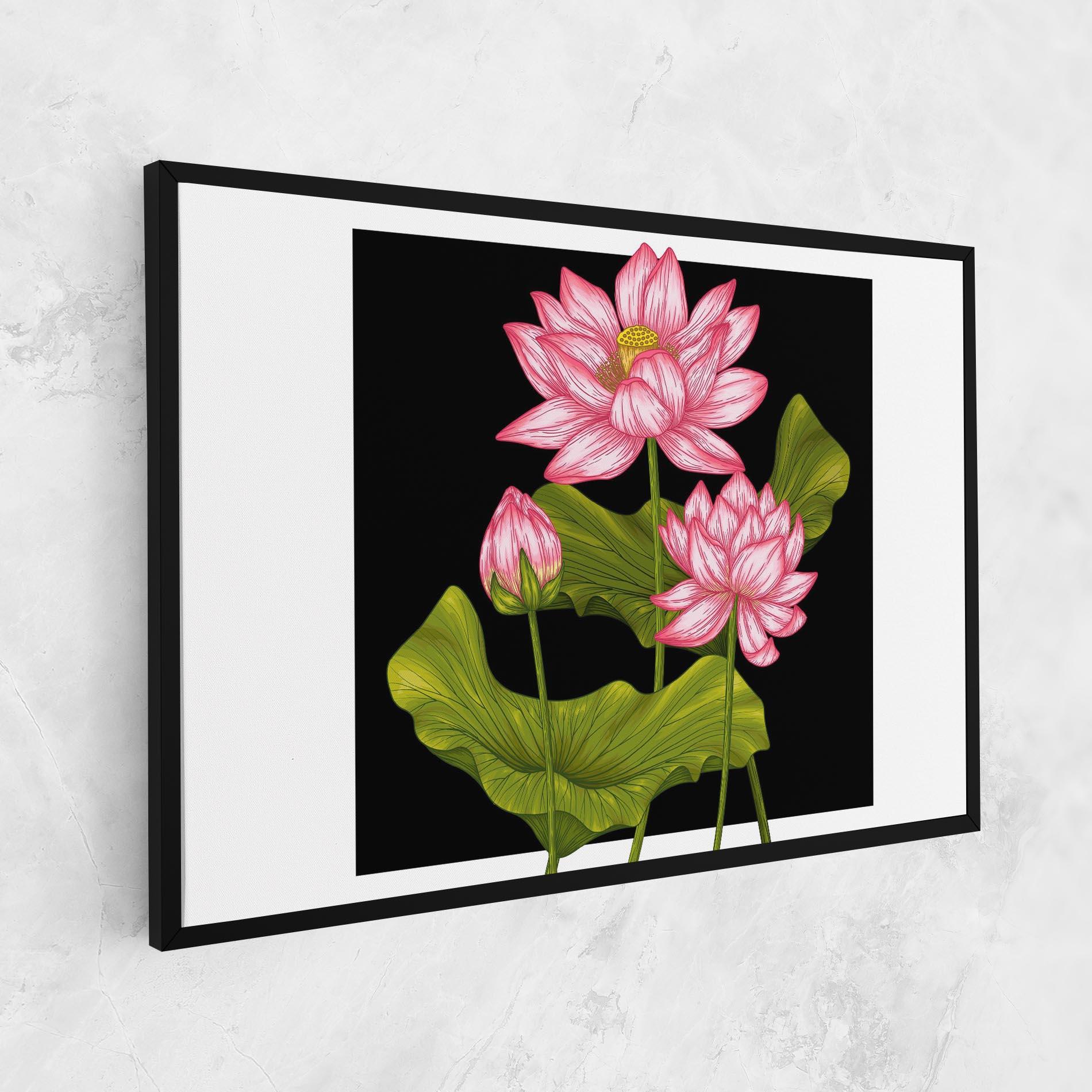 Leinwandbild Feng Shui Flower mockup 1