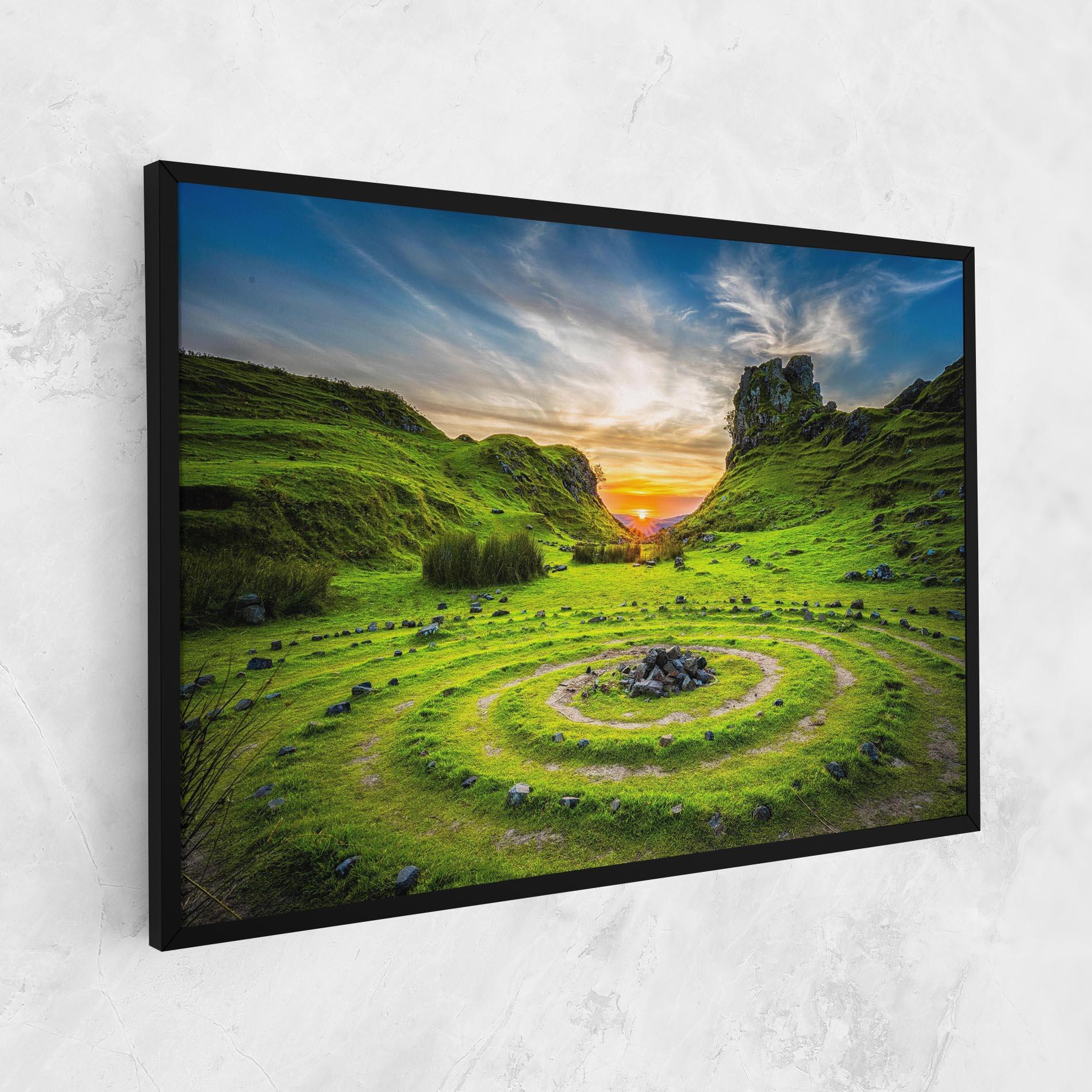 Leinwandbild Green Circle Nature mockup 1
