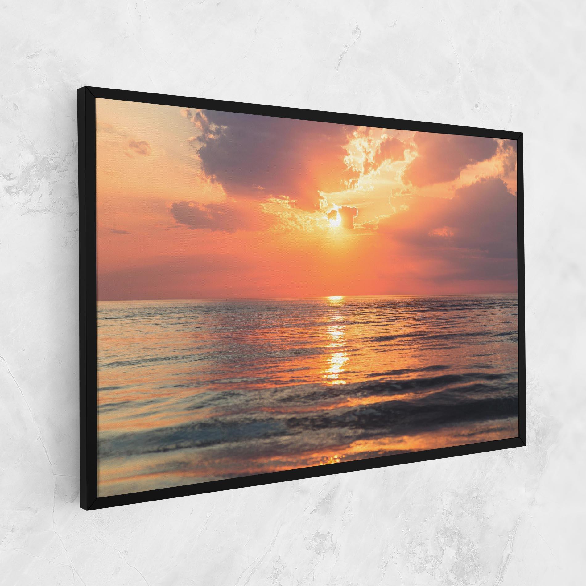 Leinwandbild Orange Sunrise Cloud mockup 1