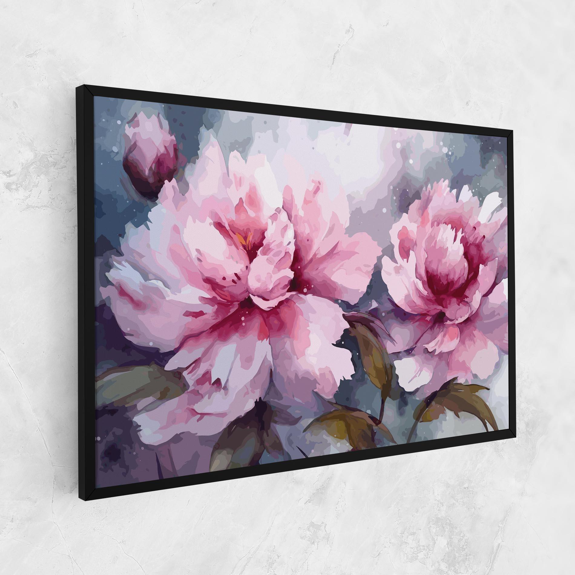 Leinwandbild Pink Nature Flower mockup 1
