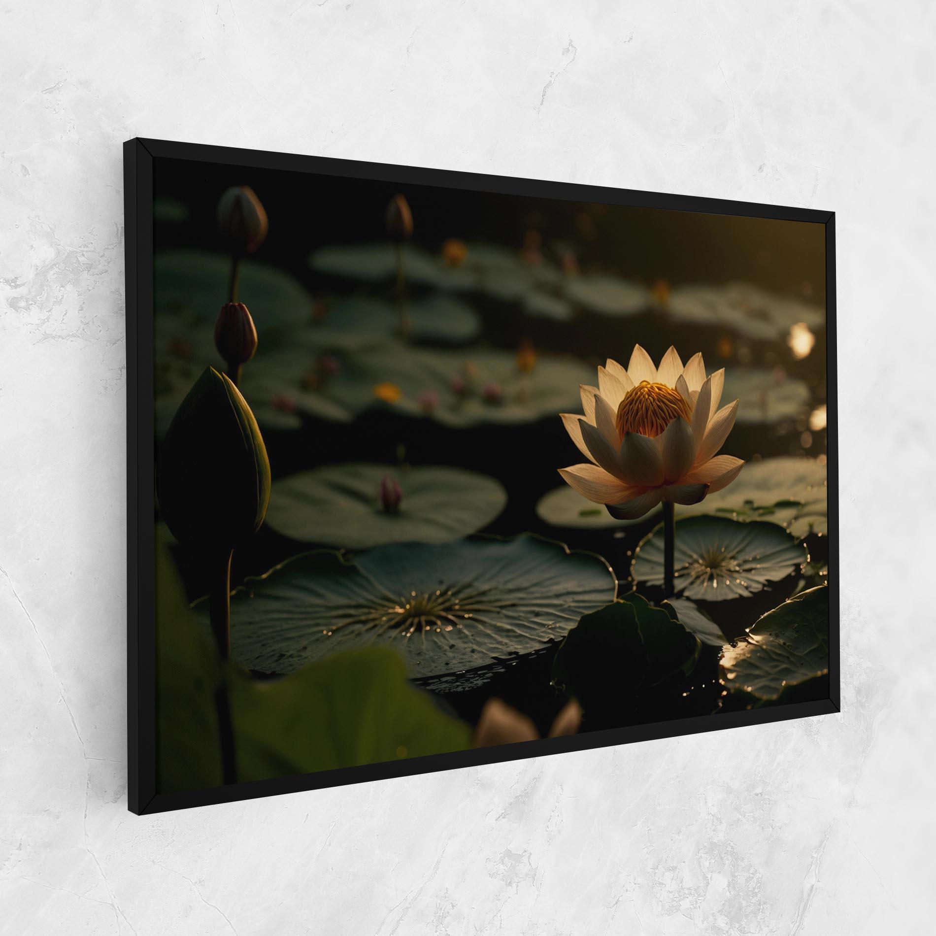 Leinwandbild Shot Beautiful Lotus mockup 1
