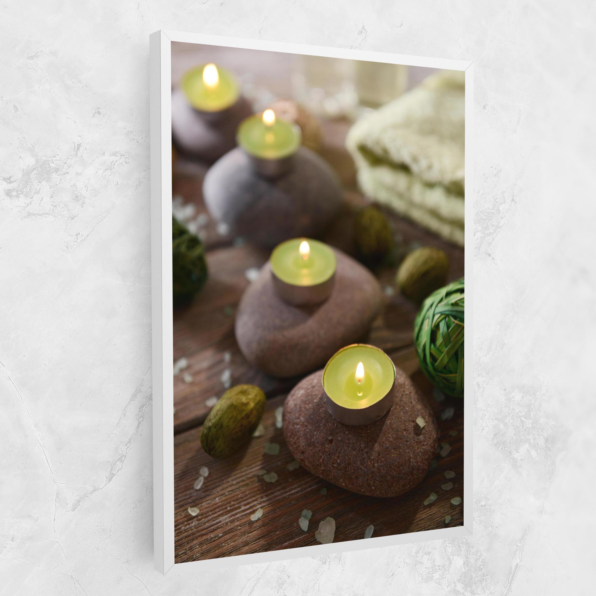Leinwandbild Green Candles Spa mockup 1