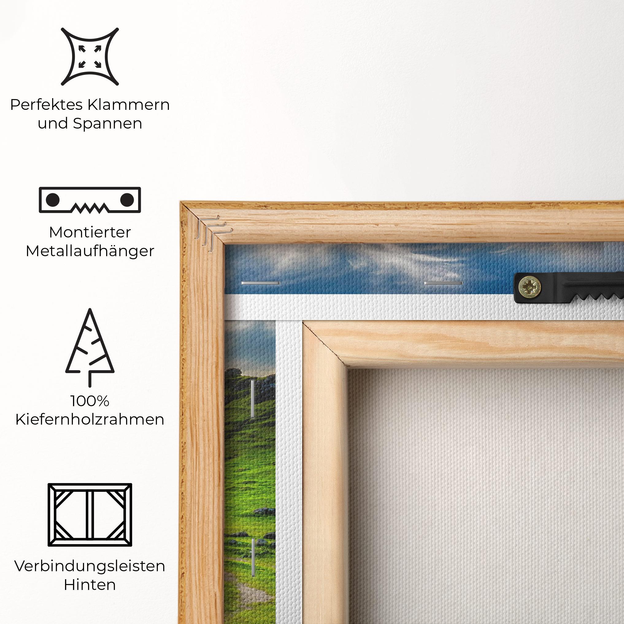 Leinwandbild Green Circle Nature mockup 5