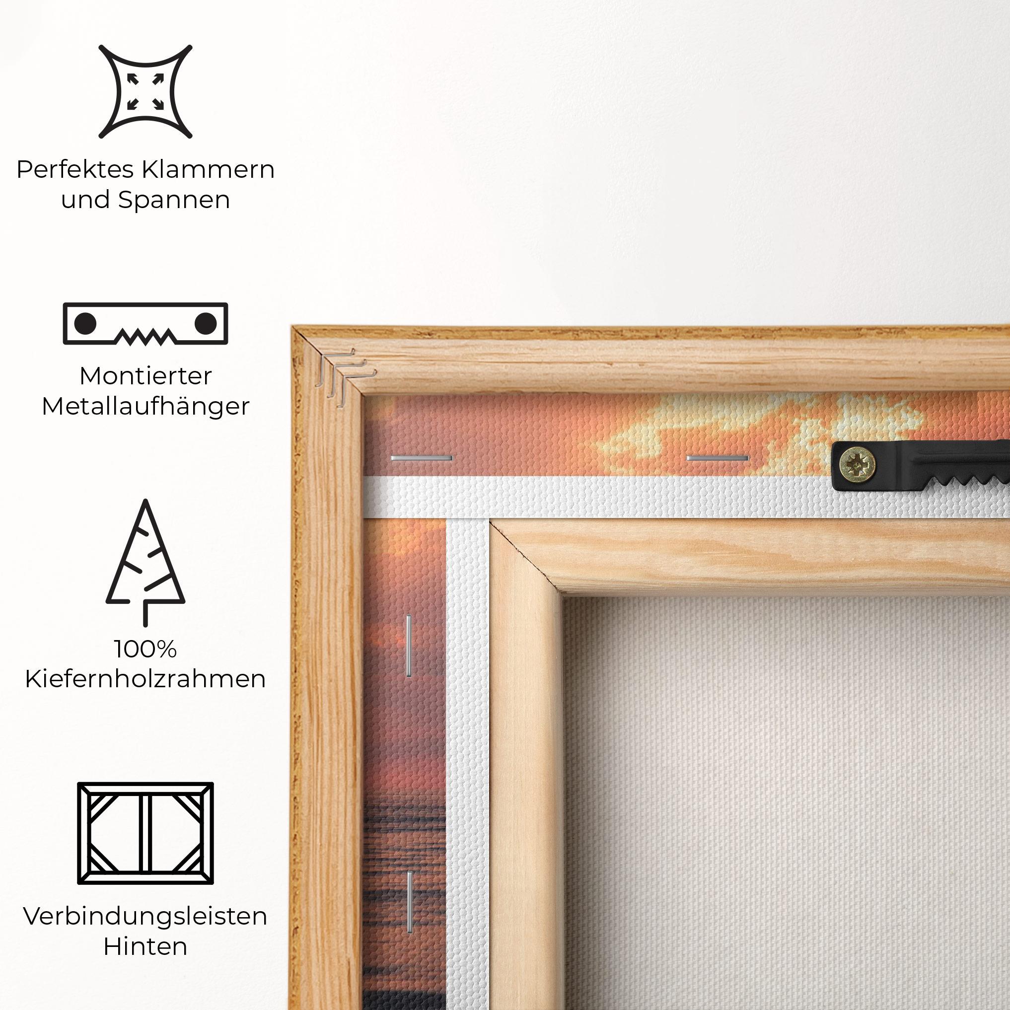 Leinwandbild Orange Sunrise Cloud mockup 5