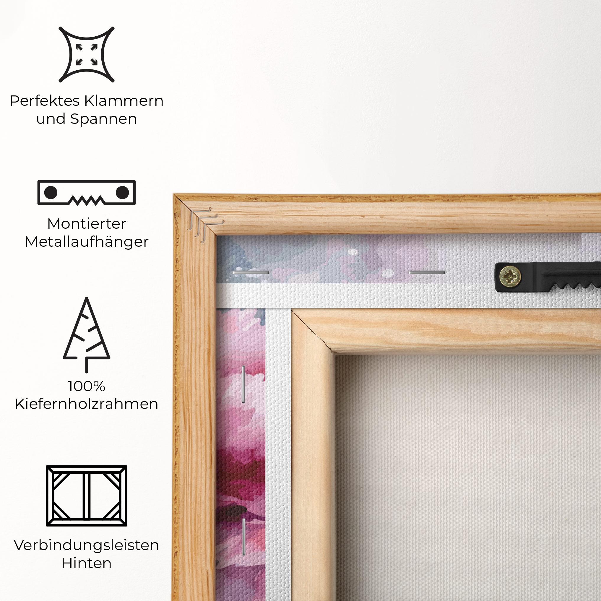 Leinwandbild Pink Nature Flower mockup 5