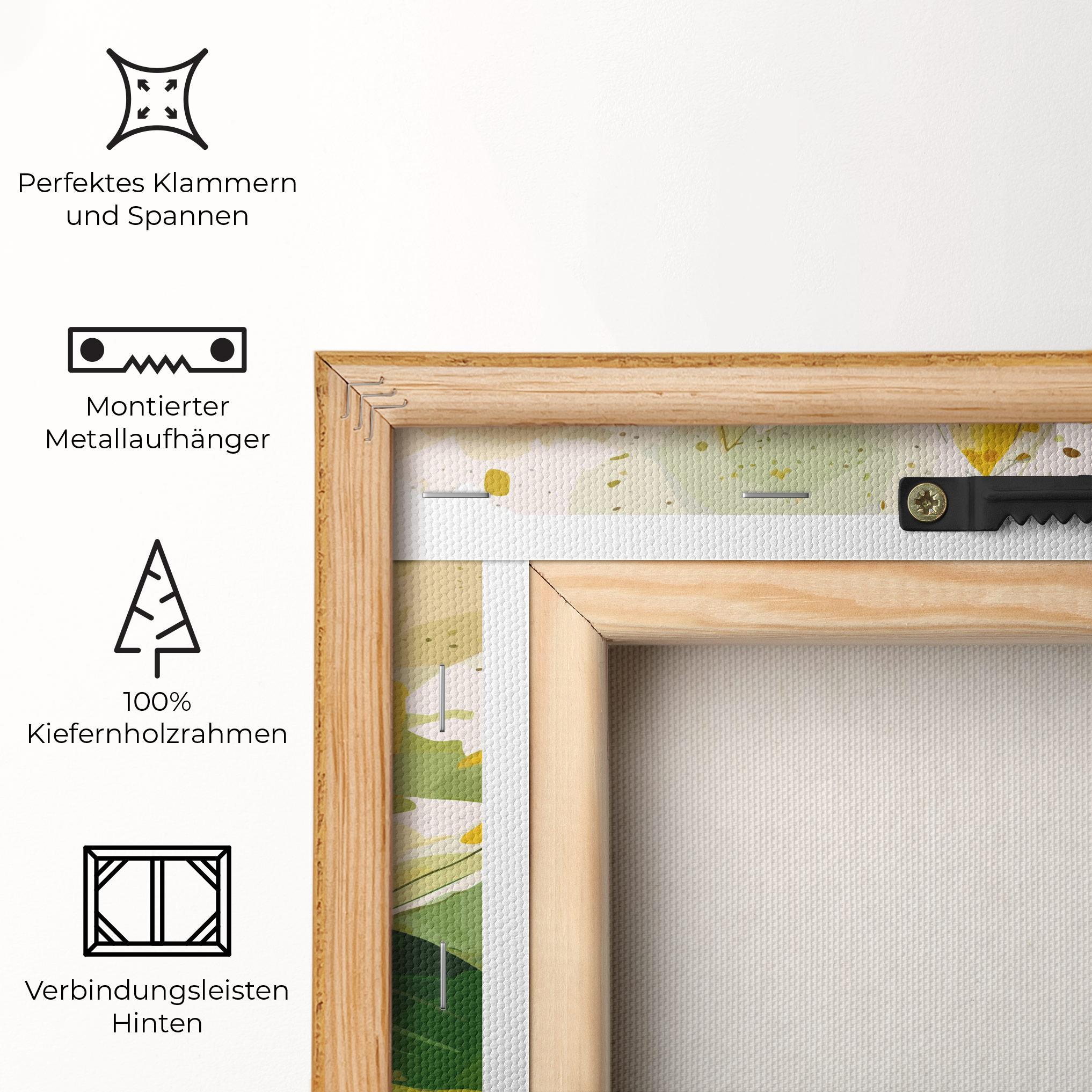 Leinwandbild Yellow Flower Nature mockup 5