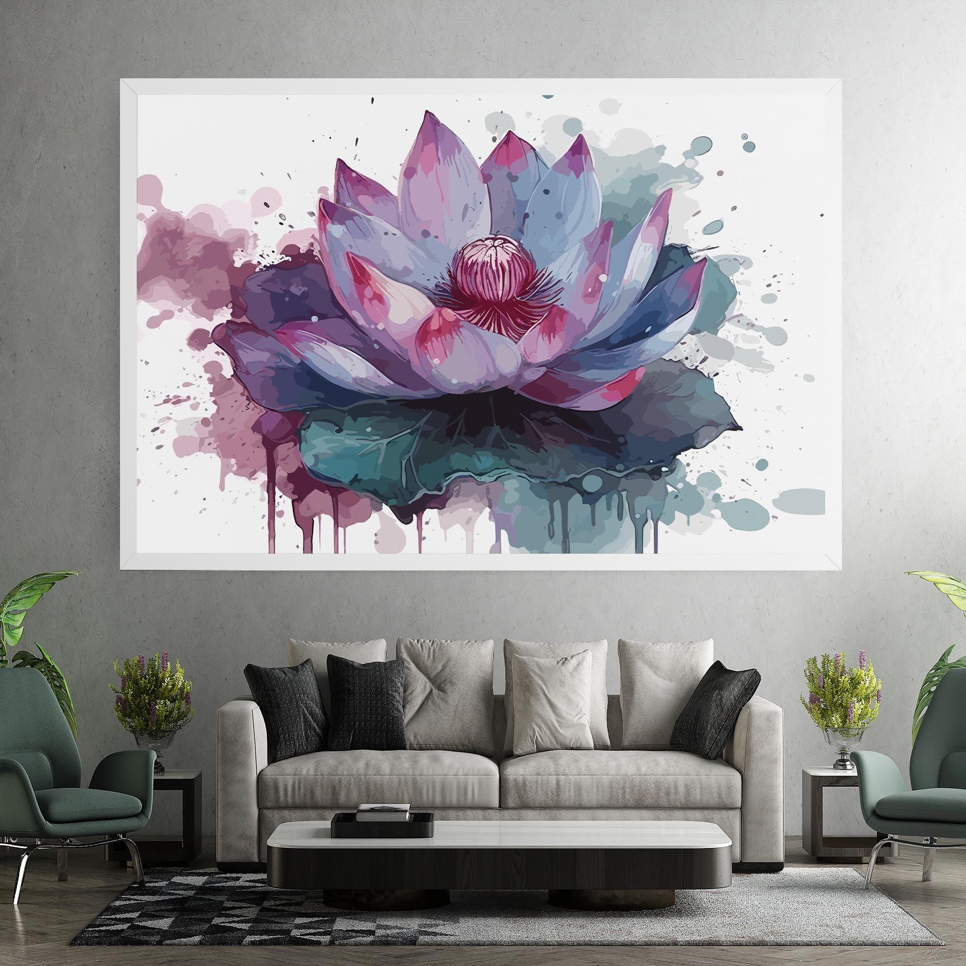 Green Purple Lotus mockup 7