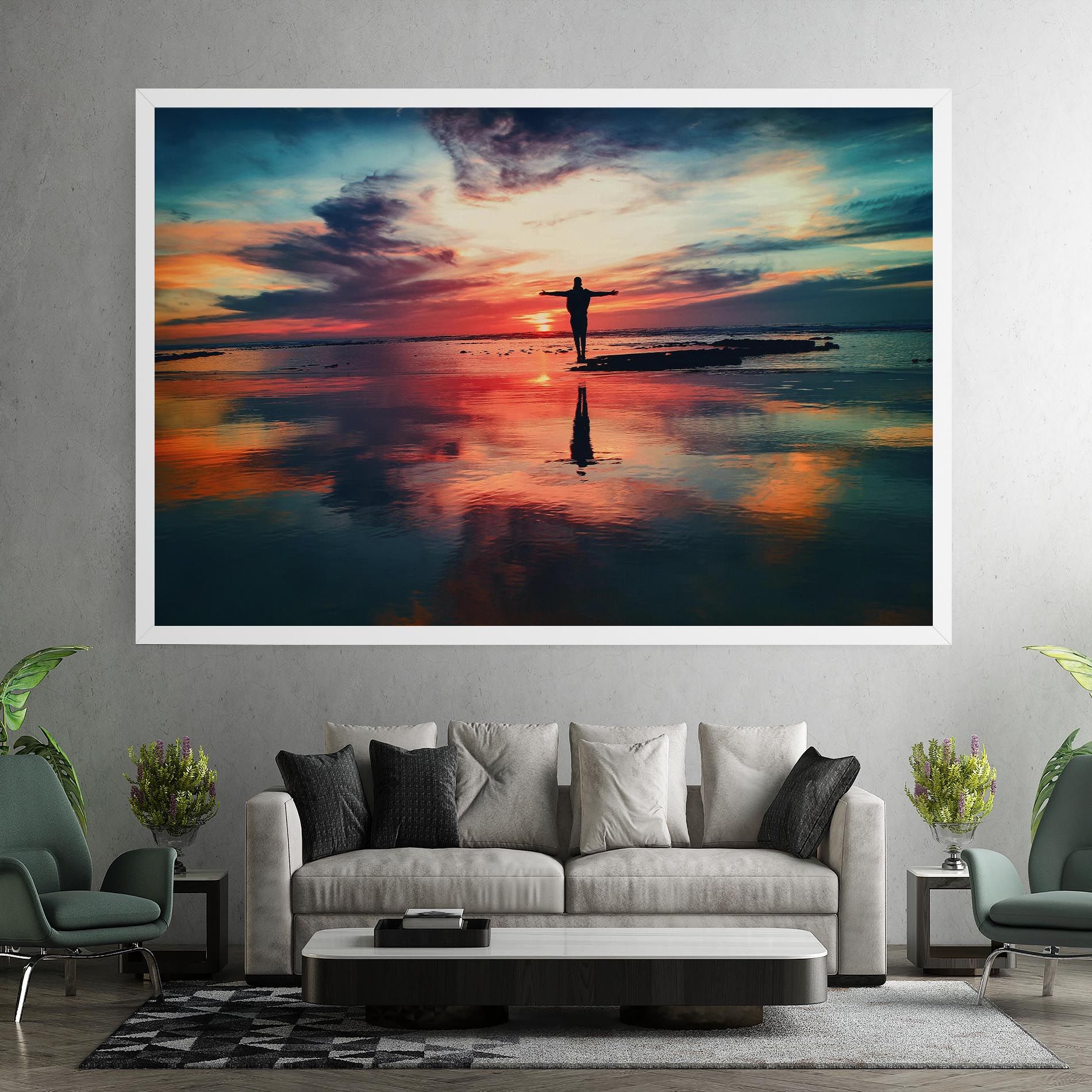 Pink Purple Sky Man mockup 7